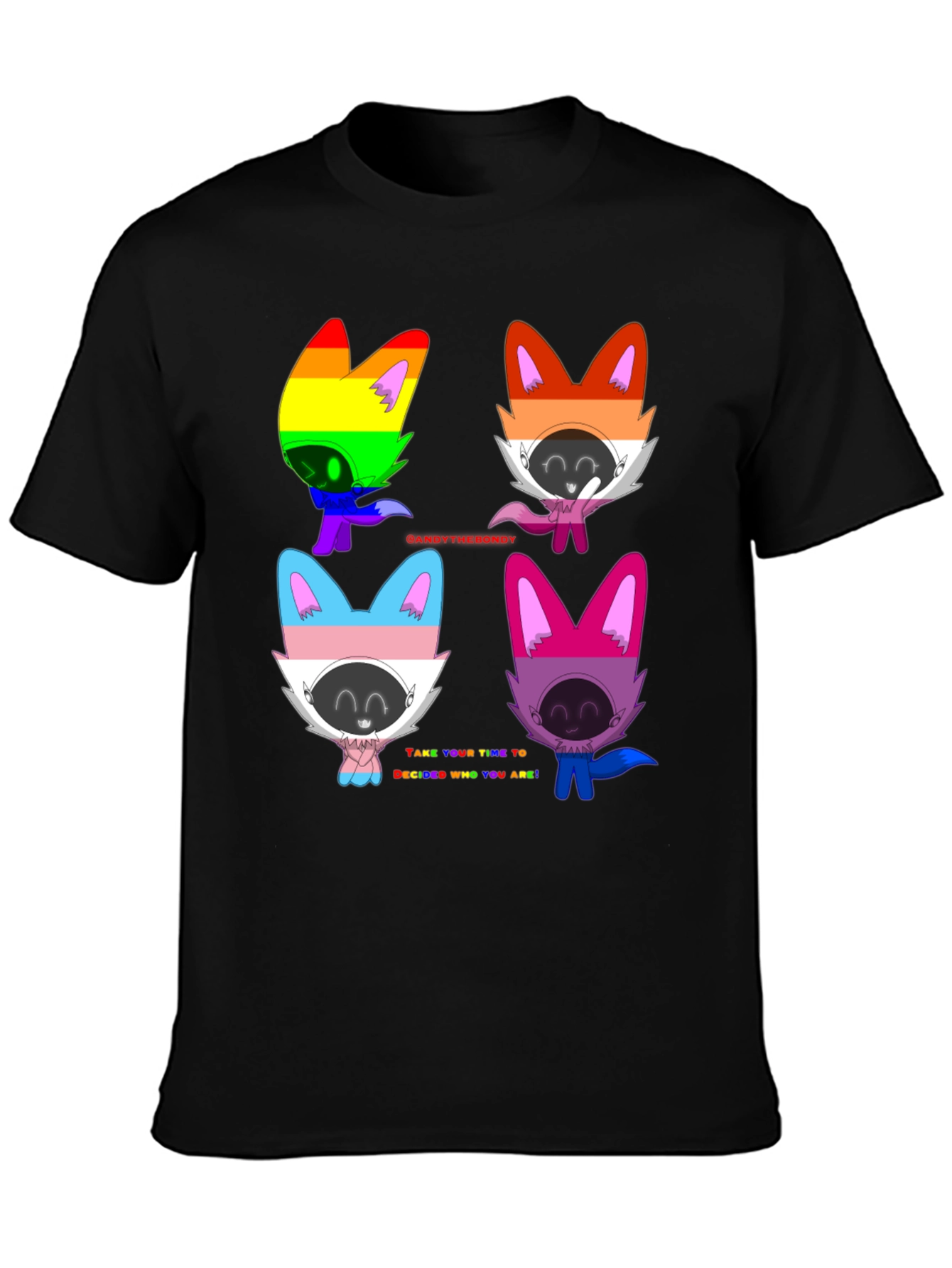 LGBTQ+ Pride Cartoon Character T-Shirt