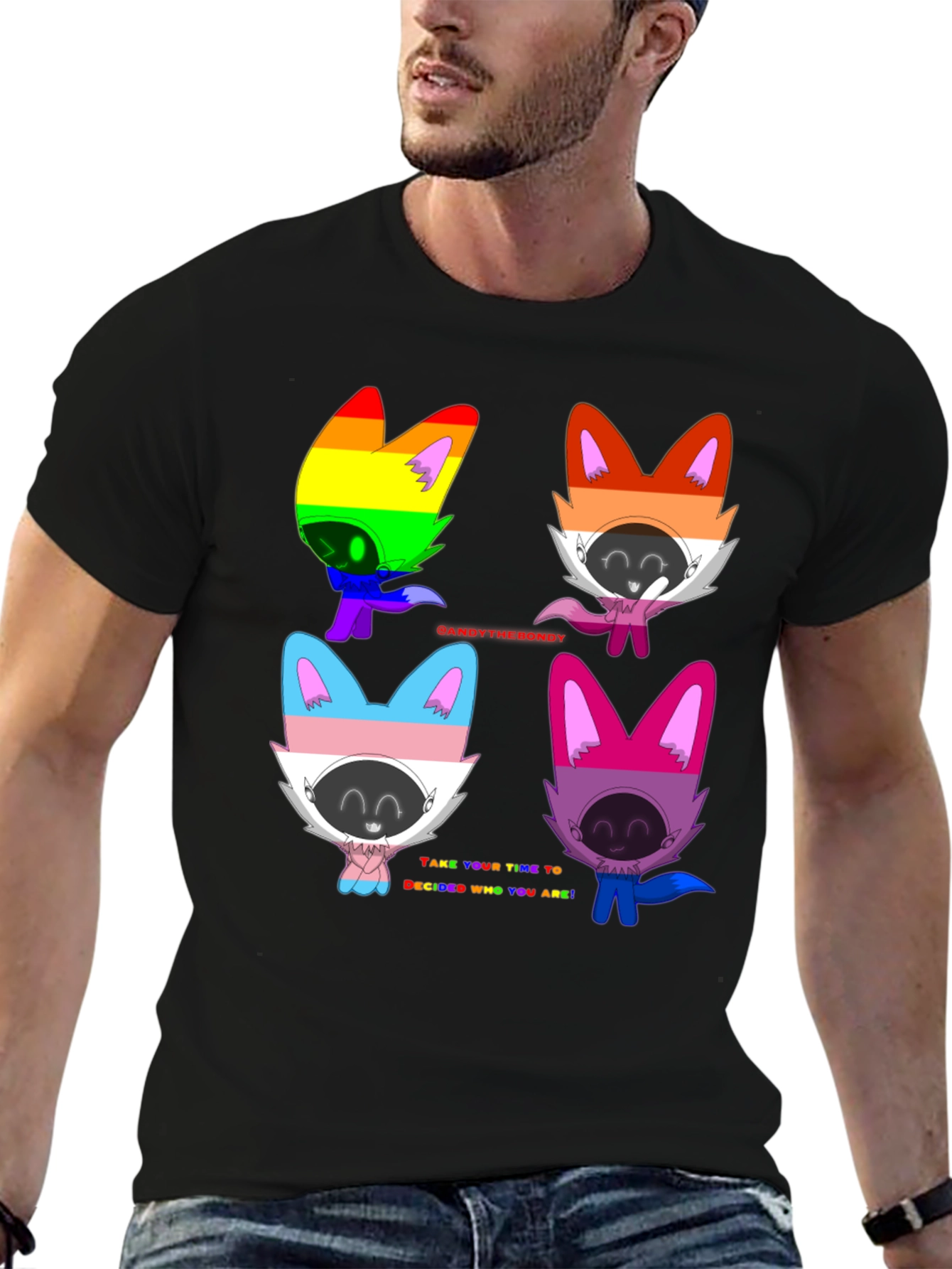 LGBTQ+ Pride Cartoon Character T-Shirt