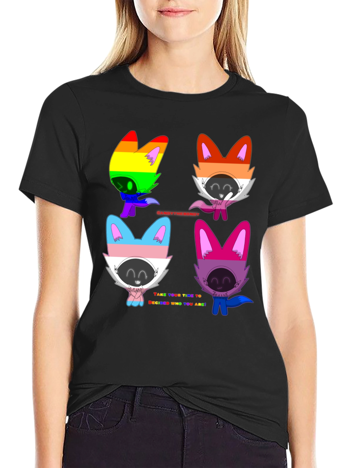 LGBTQ+ Pride Cartoon Character T-Shirt