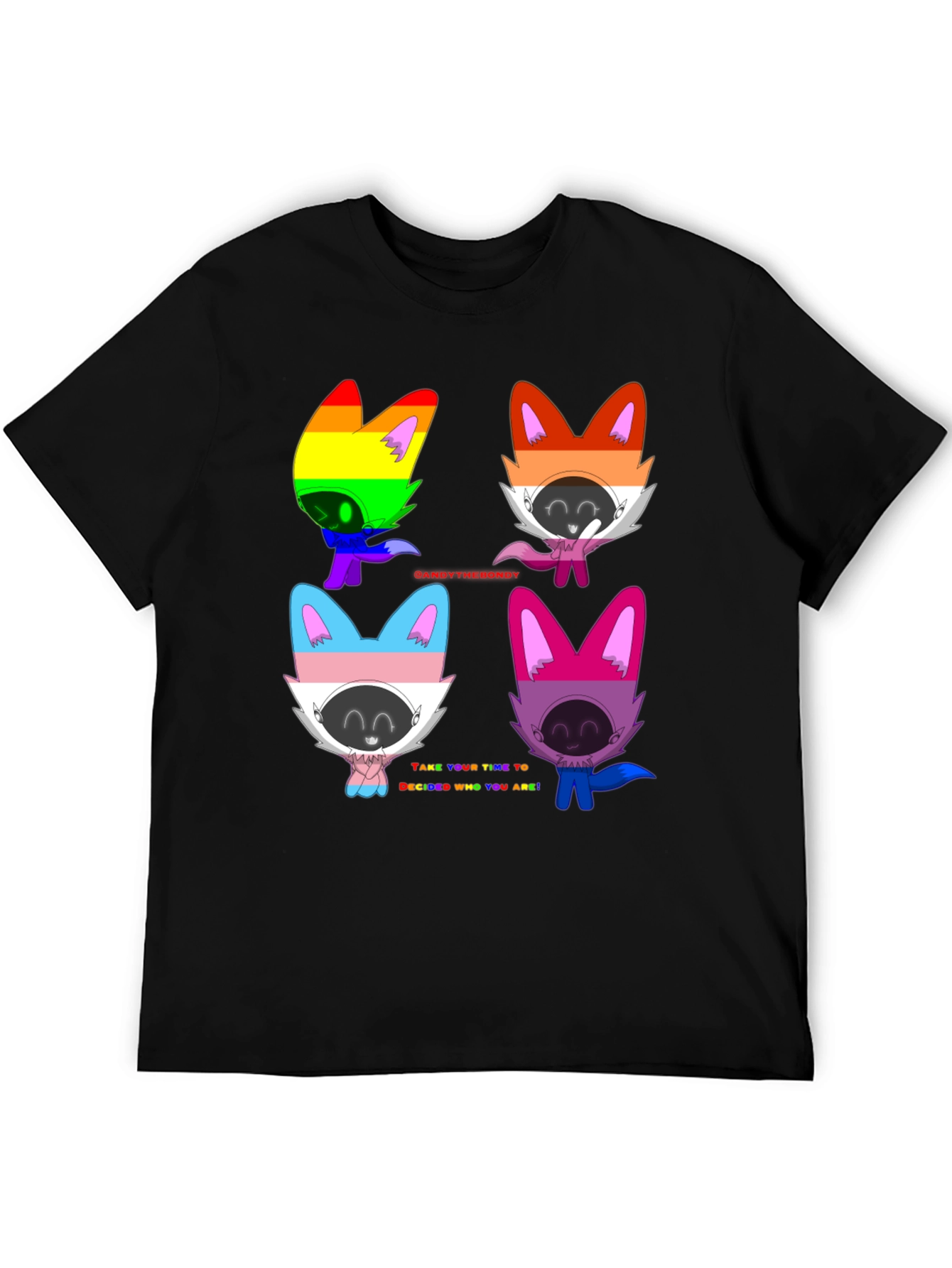 LGBTQ+ Pride Cartoon Character T-Shirt