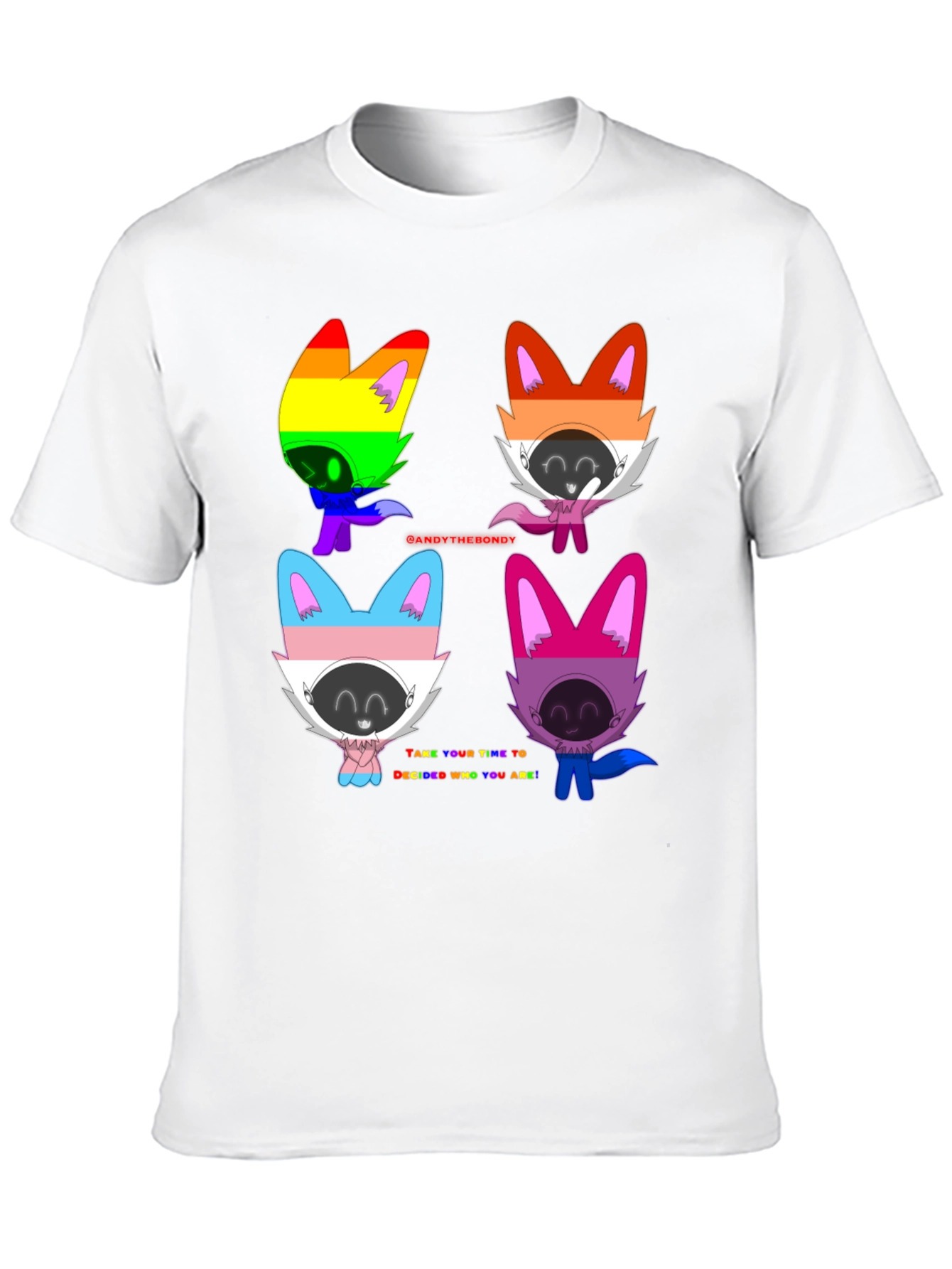LGBTQ+ Pride Cartoon Character T-Shirt