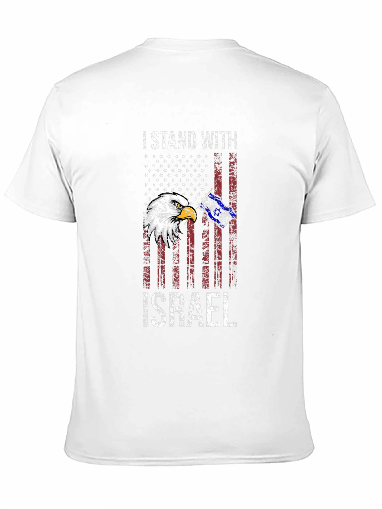 I Stand With Israel American Flag Eagle T-Shirt