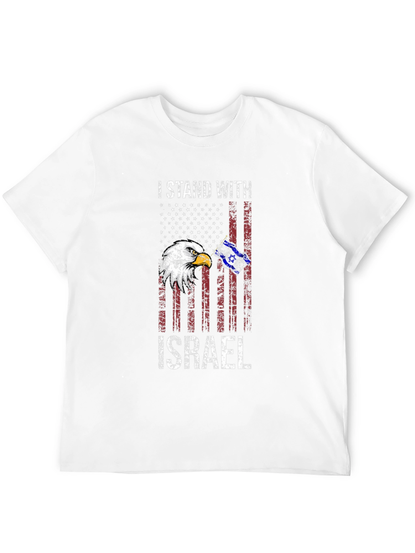I Stand With Israel American Flag Eagle T-Shirt