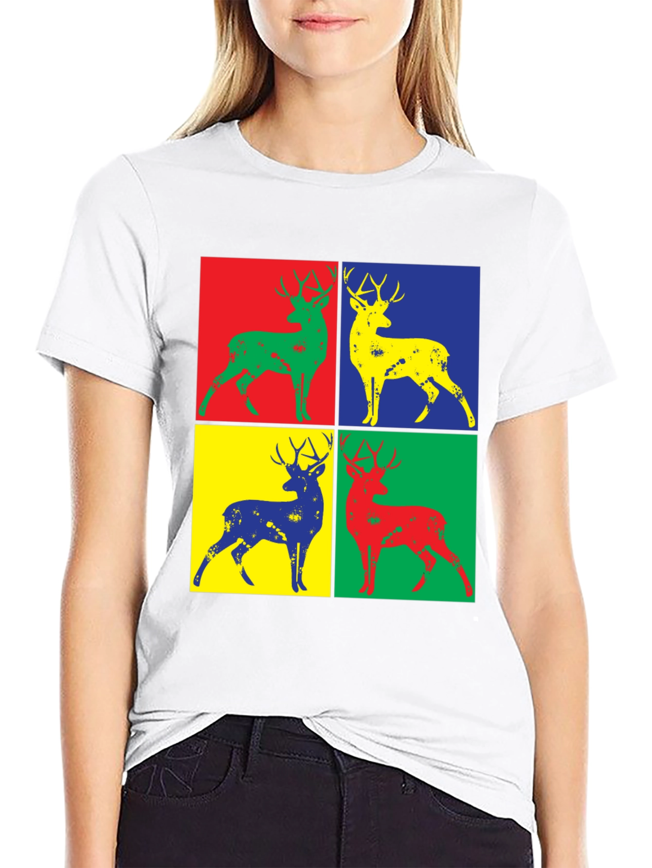 Pop Art Deer Graphic Tee