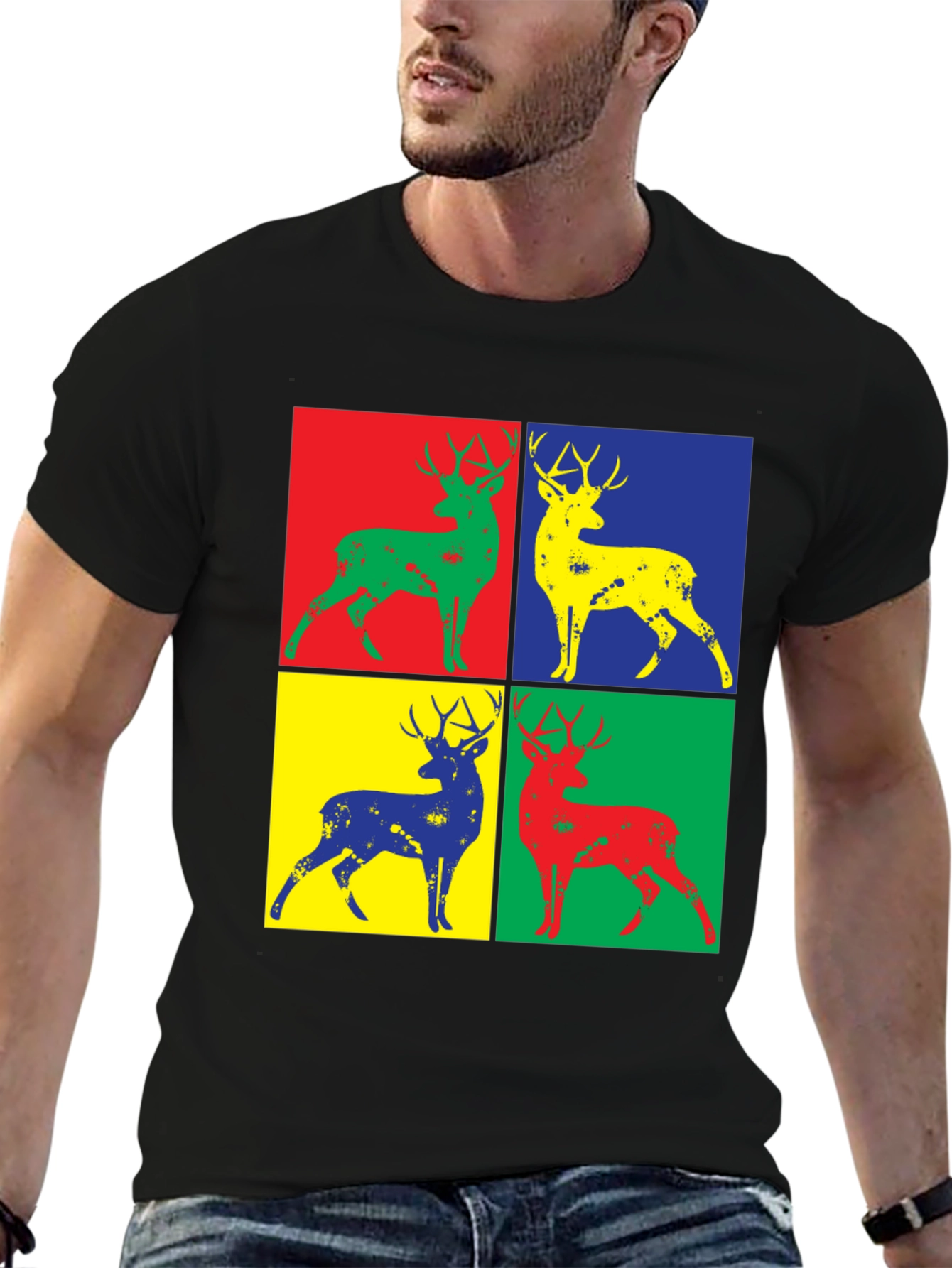 Pop Art Deer Graphic Tee