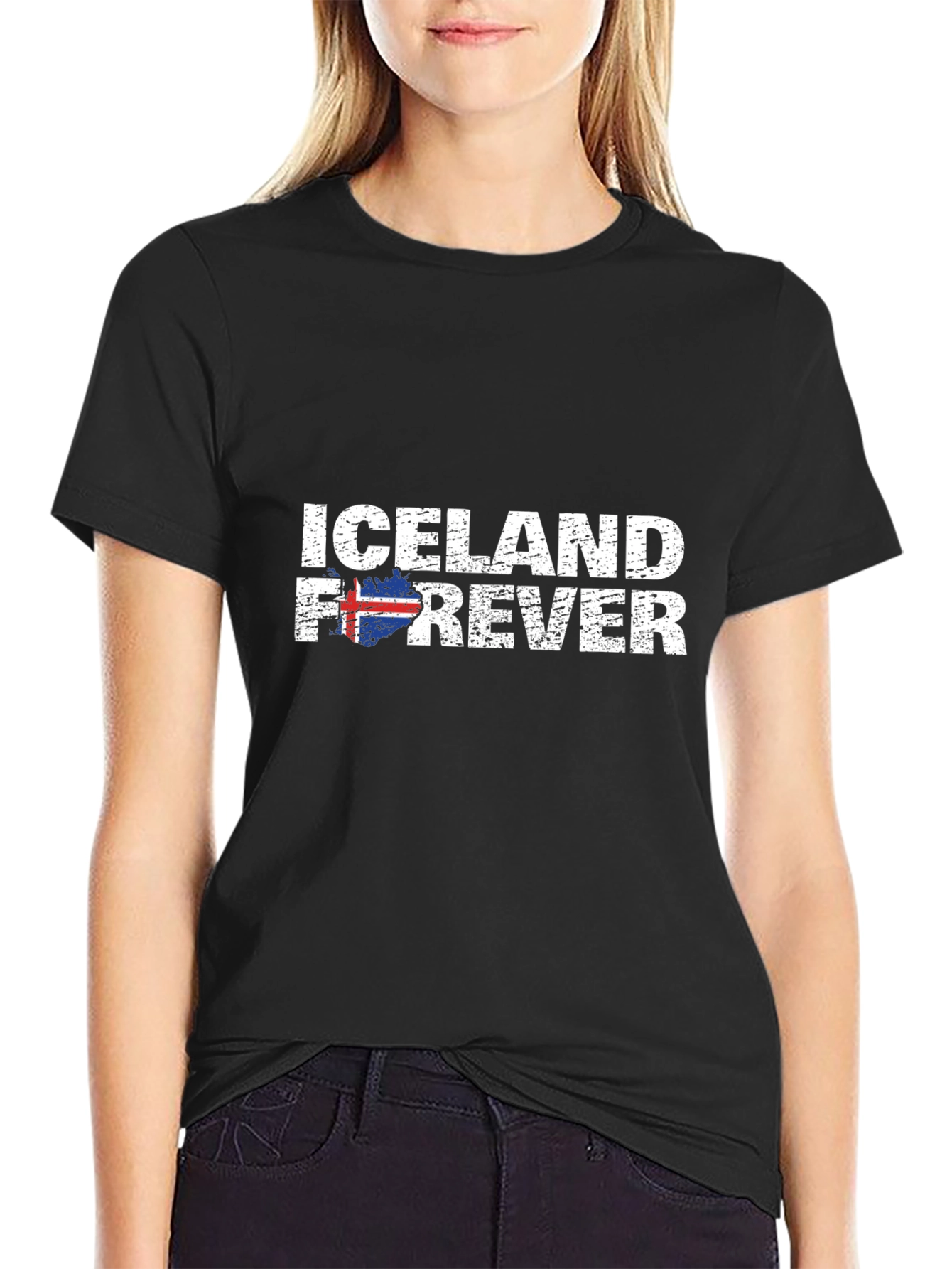 Iceland Forever Black Graphic T-Shirt