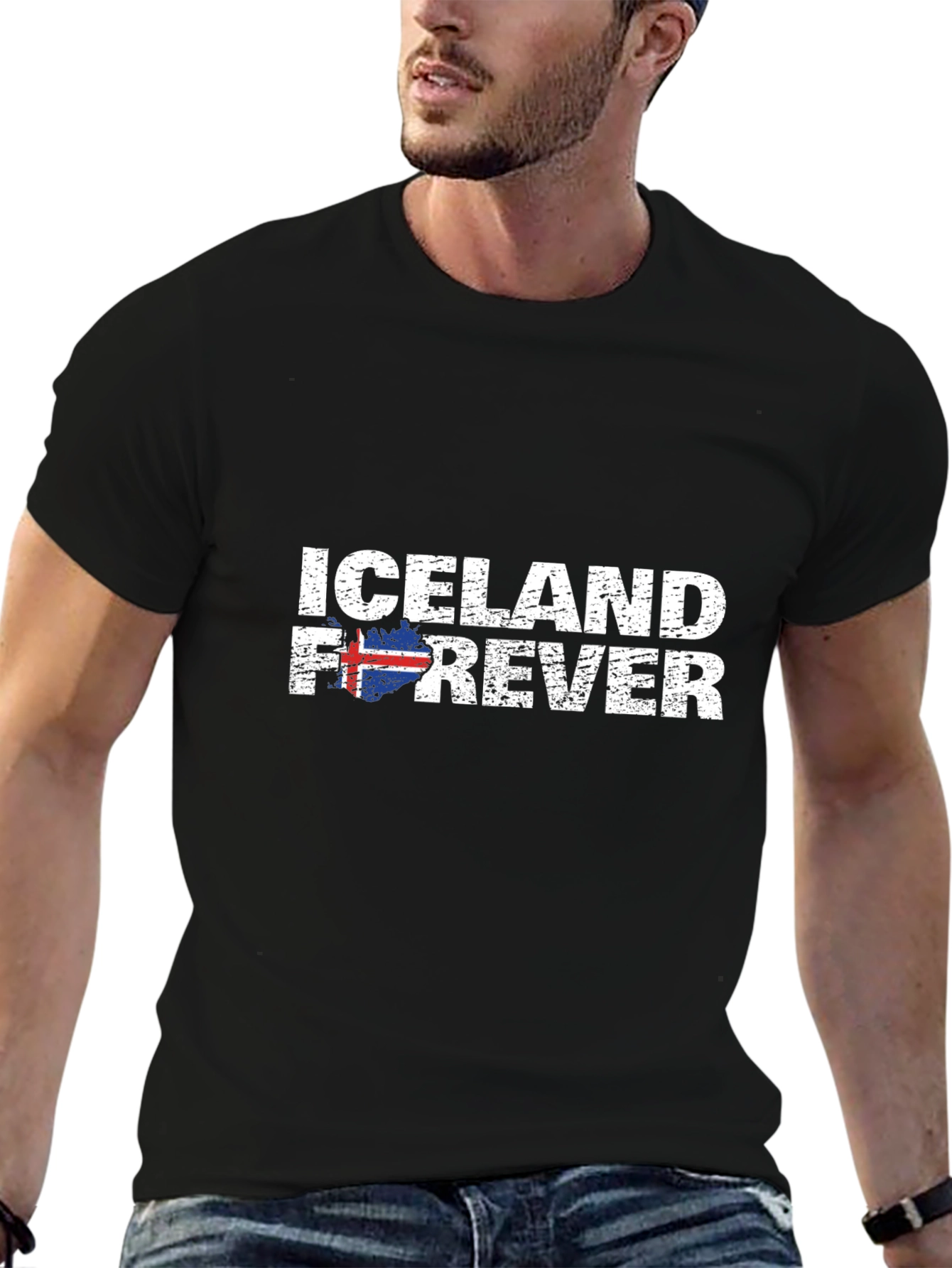 Iceland Forever Black Graphic T-Shirt