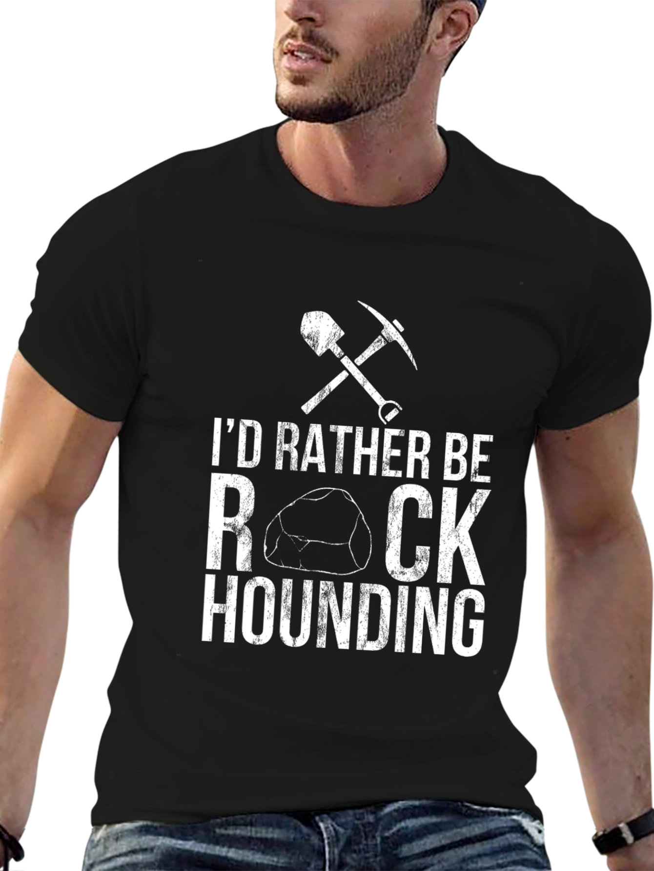 Rock Hounding T-Shirt - Black Graphic Tee