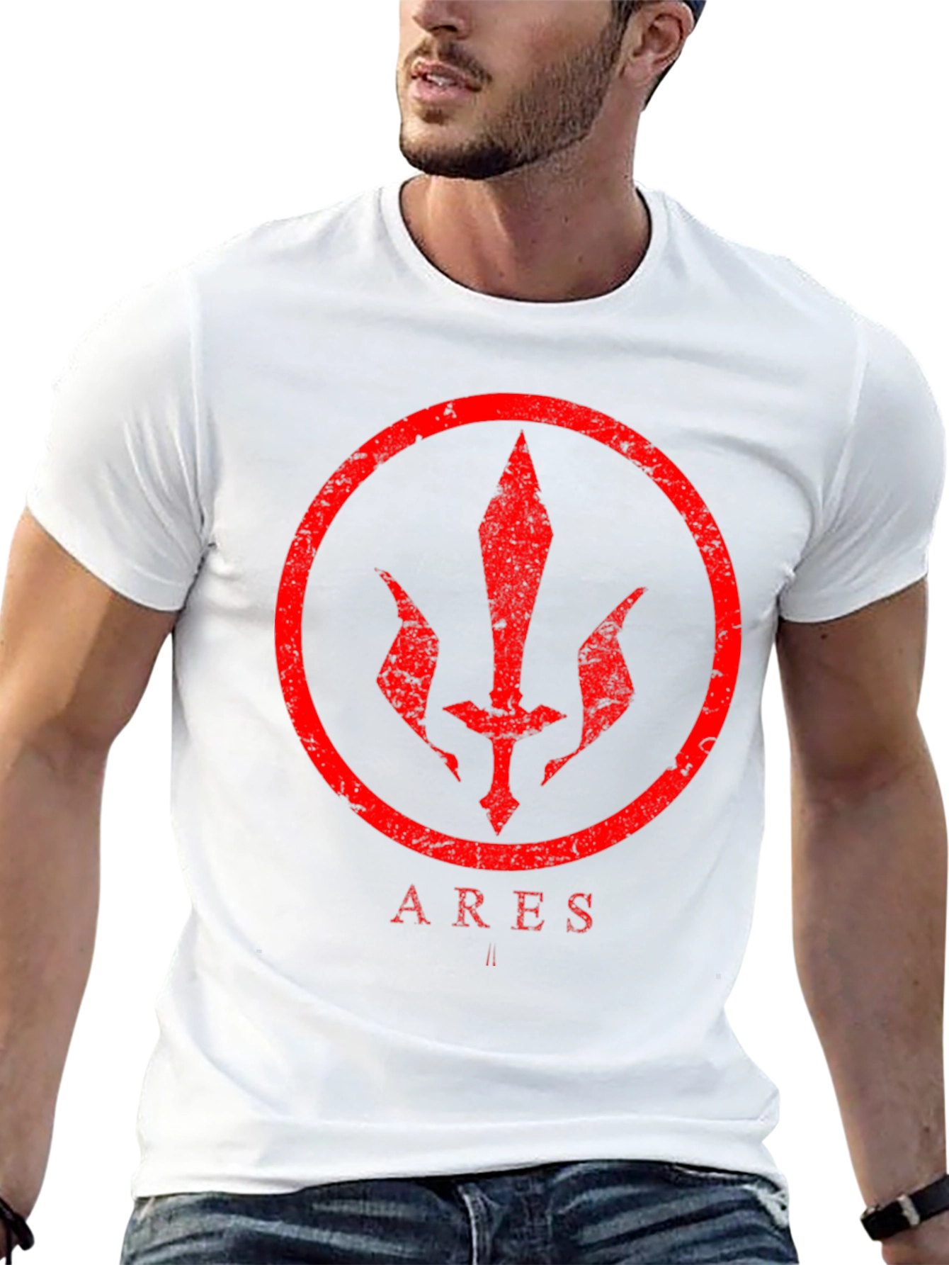 ARES Graphic Print Black T-Shirt