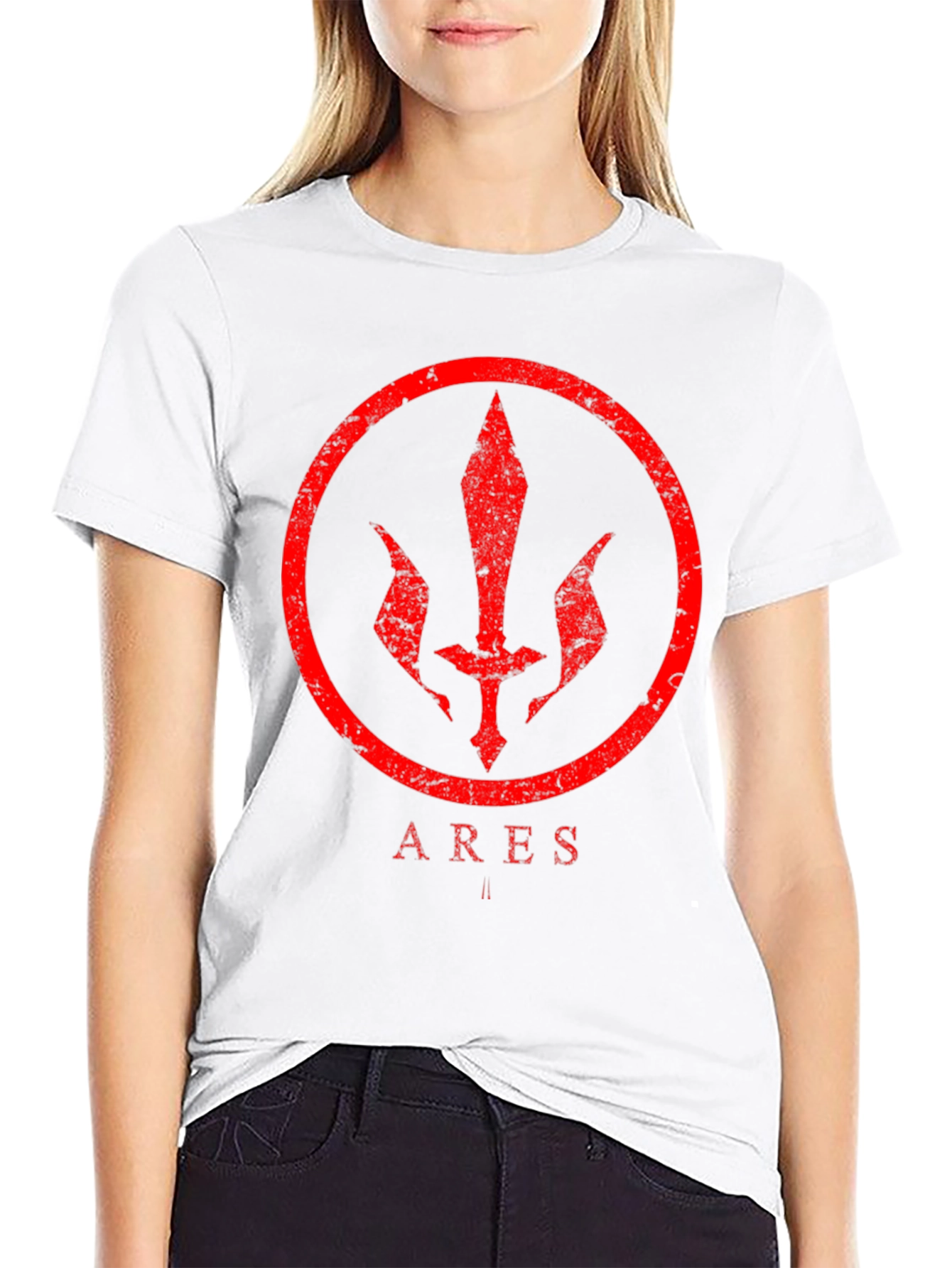 ARES Graphic Print Black T-Shirt