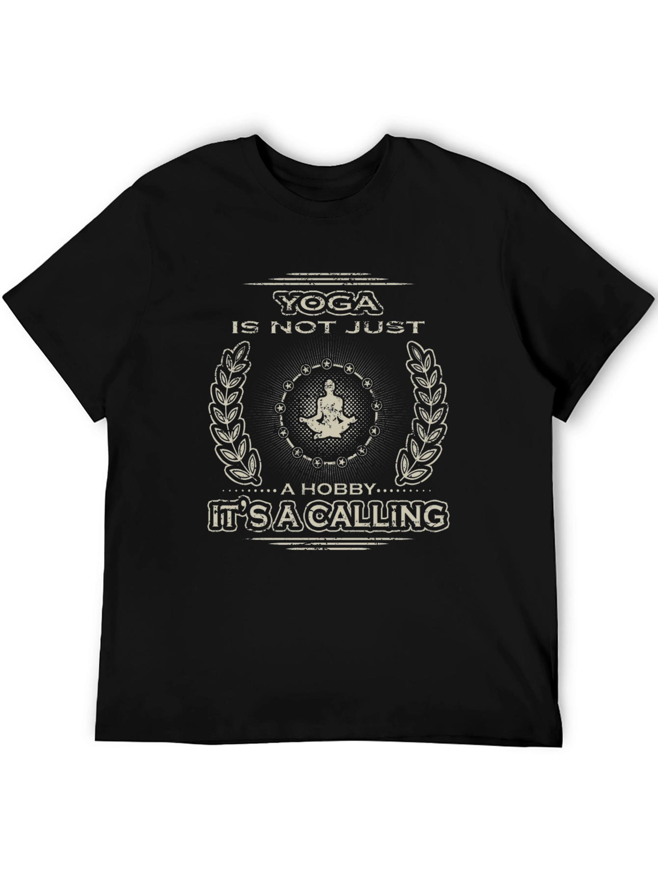 Yoga Is Not Just A Hobby Mens Black T-Shirt