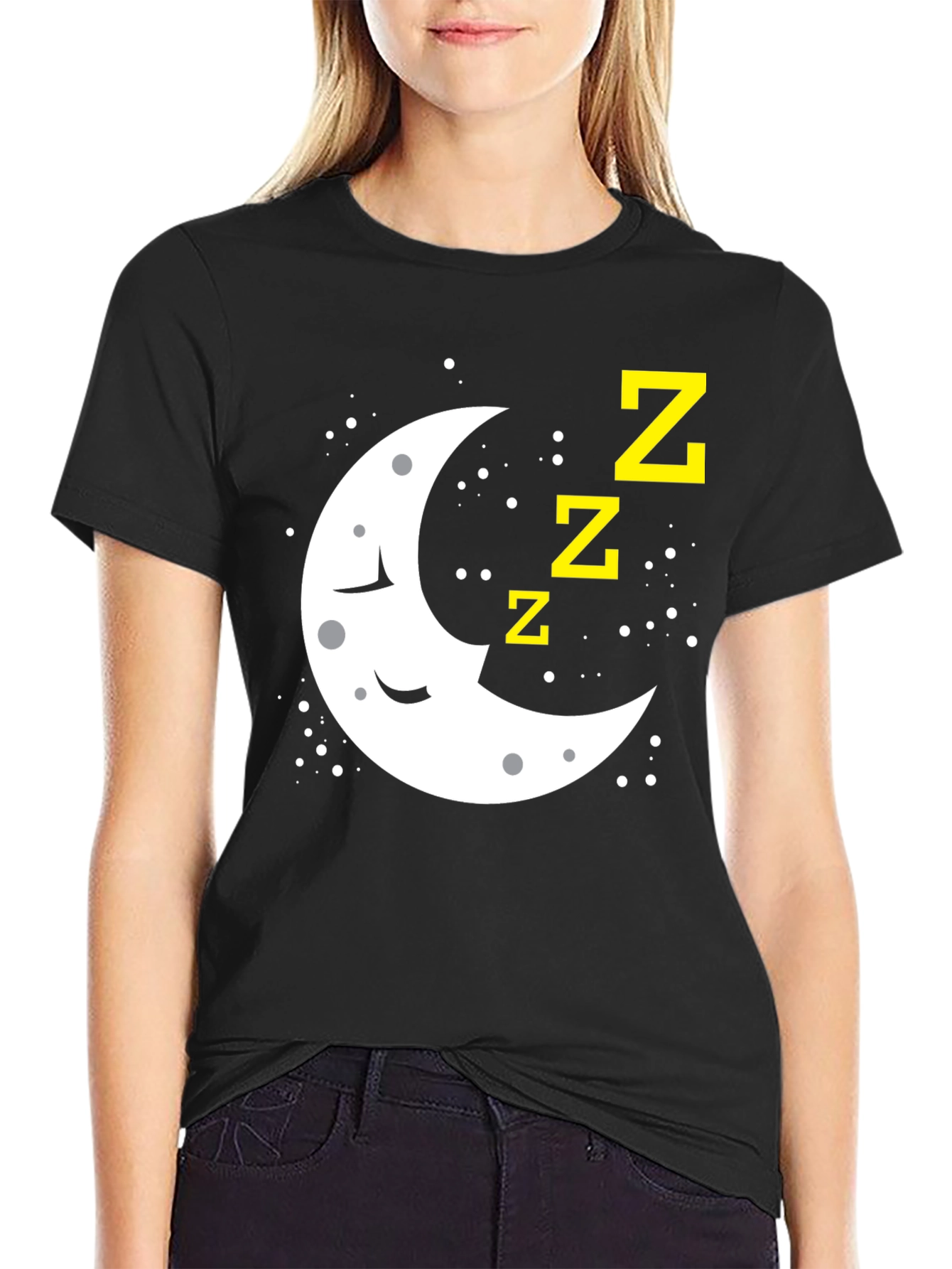Sleepy Moon Graphic T-Shirt - Relaxed Fit