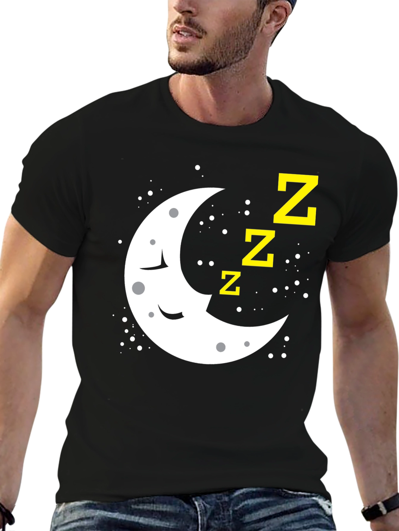 Sleepy Moon Graphic T-Shirt - Relaxed Fit