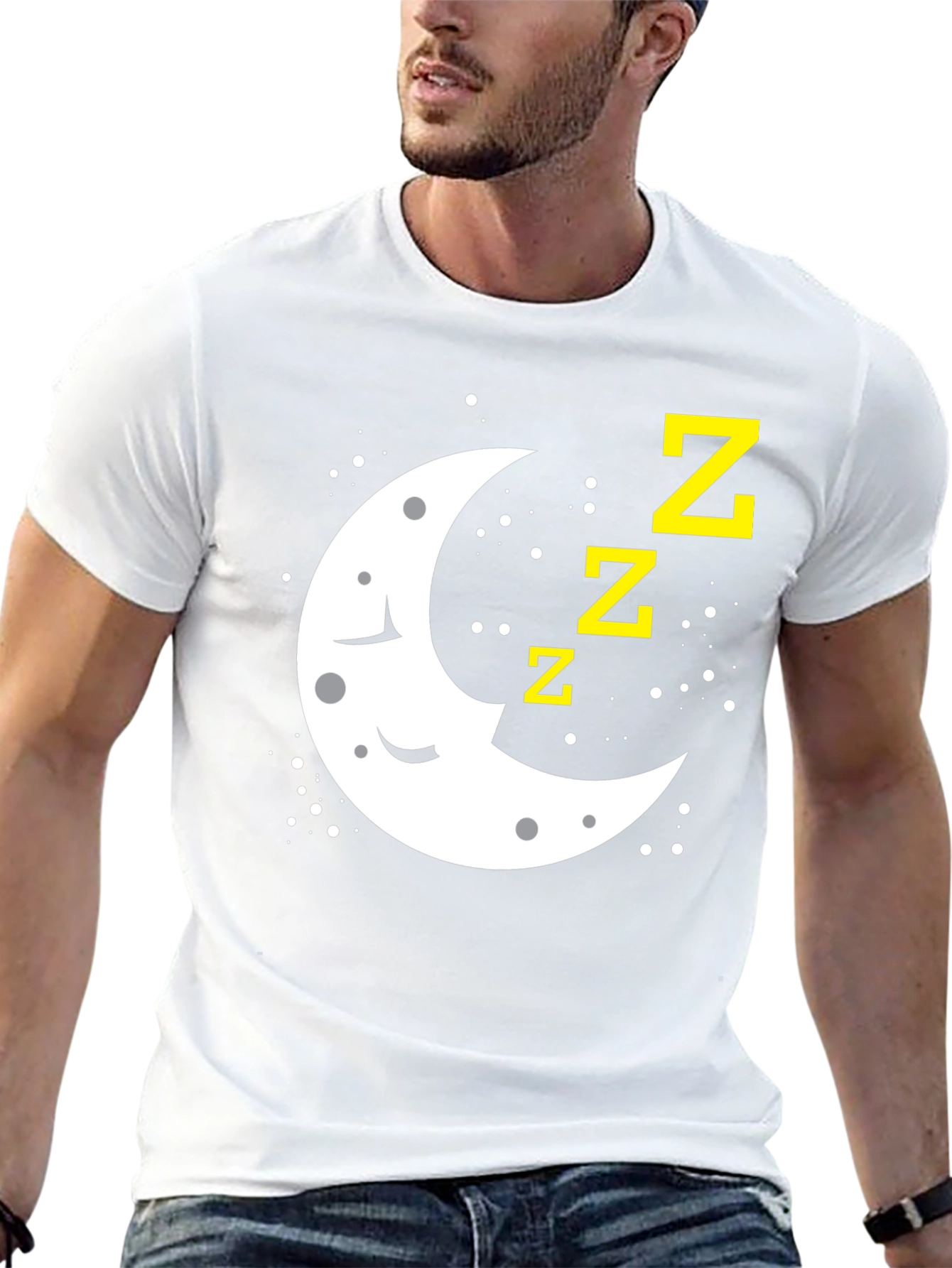 Sleepy Moon Graphic T-Shirt - Relaxed Fit
