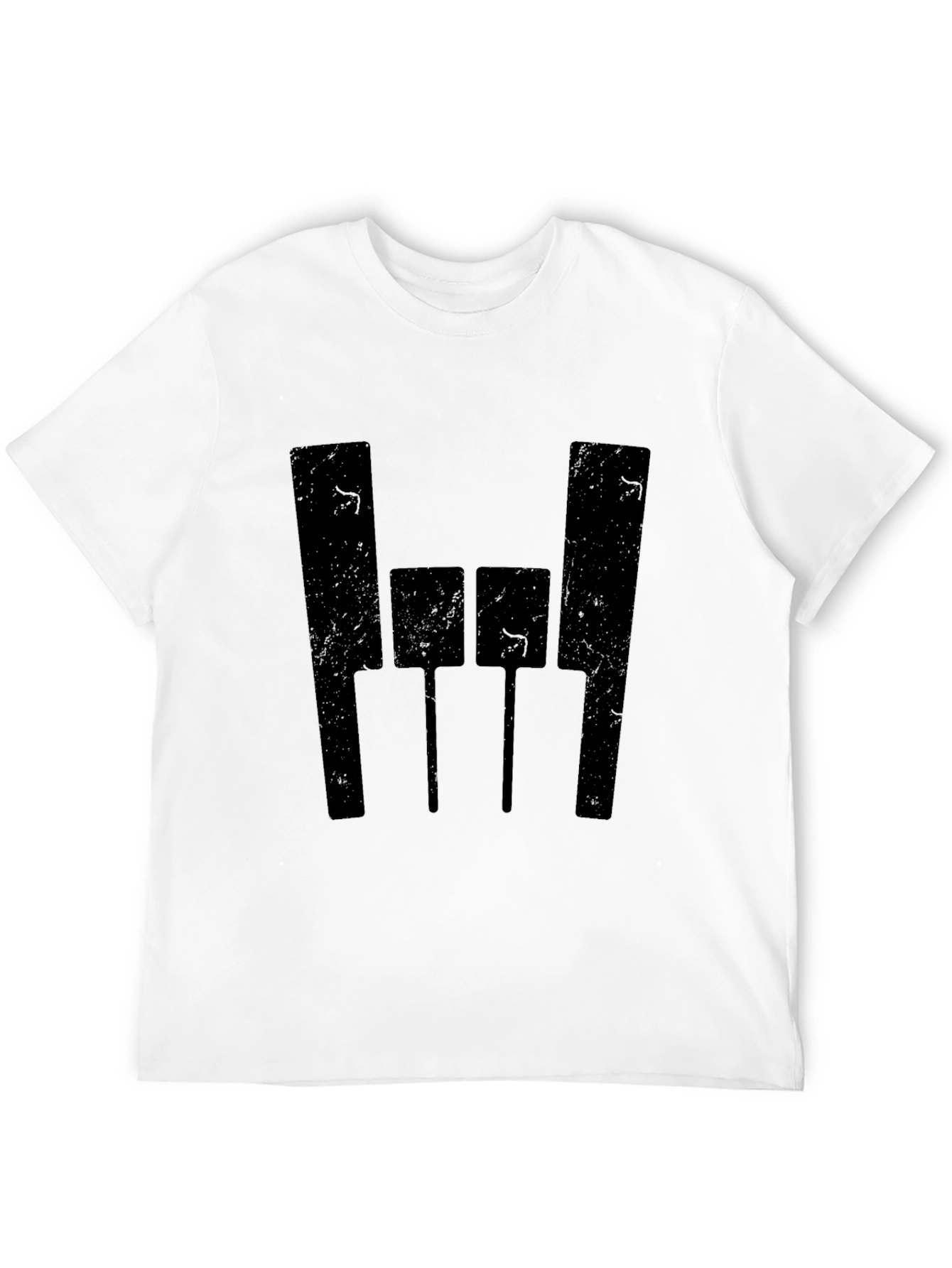 Black T-Shirt with Abstract Graphic Design