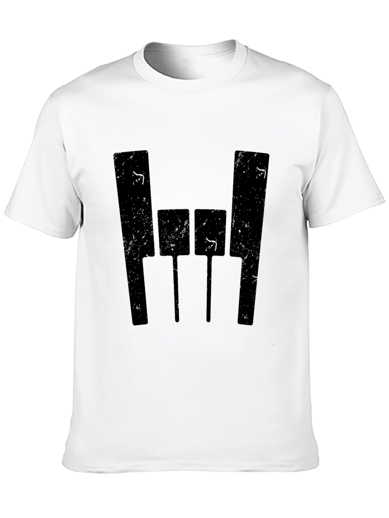 Black T-Shirt with Abstract Graphic Design
