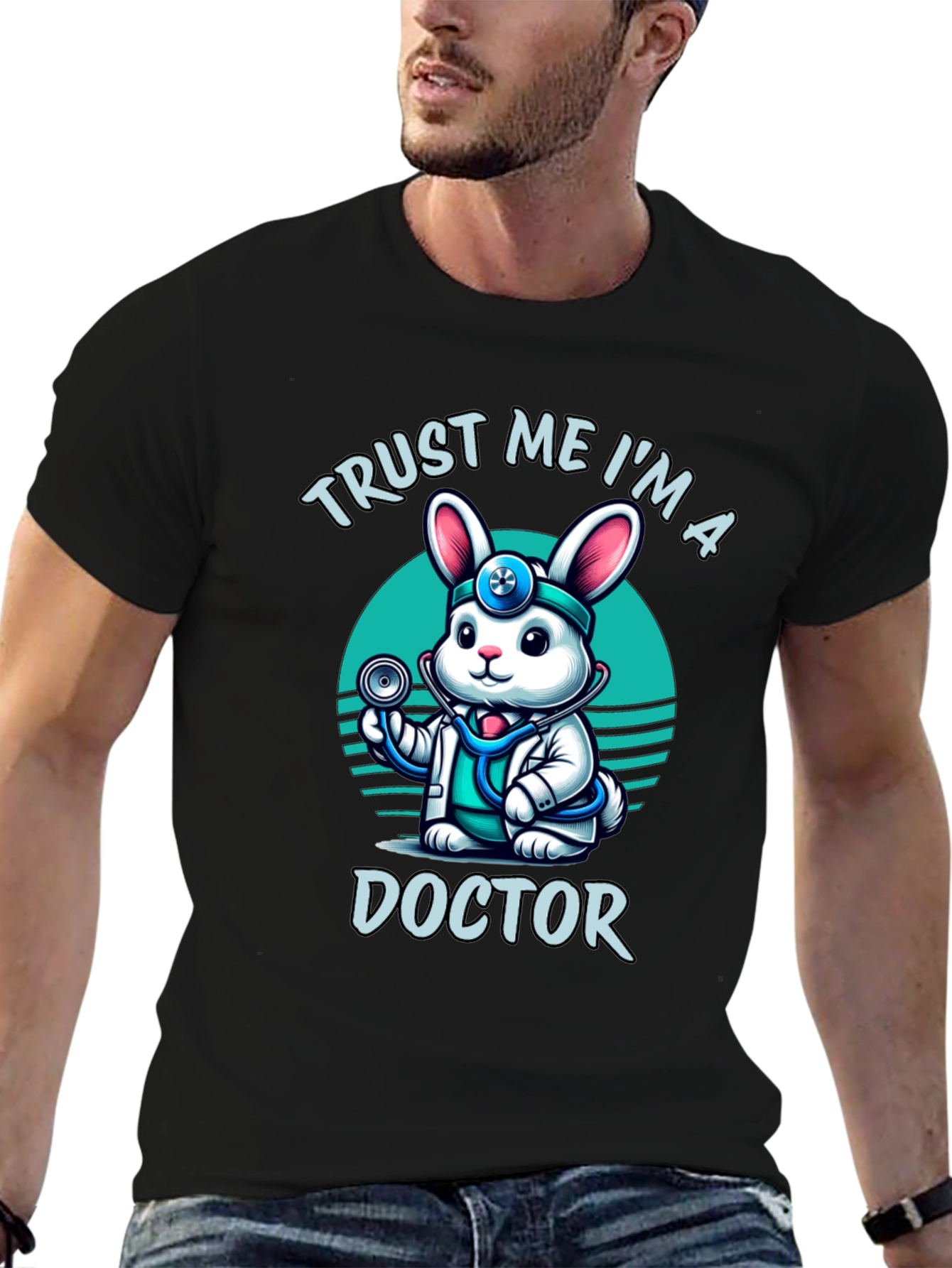 Trust Me Im a Doctor Funny Rabbit Tee