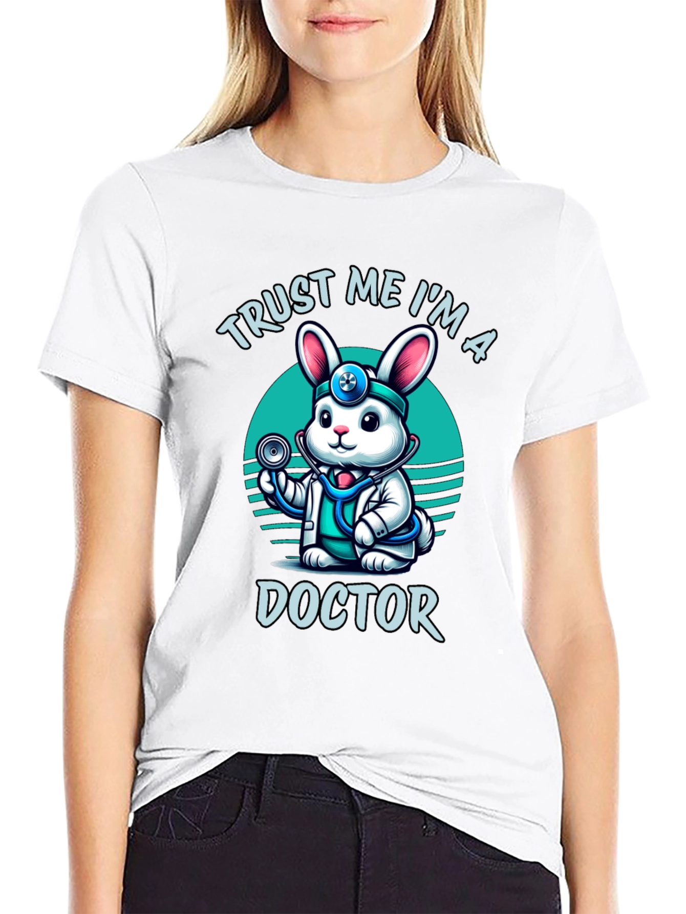 Trust Me Im a Doctor Funny Rabbit Tee