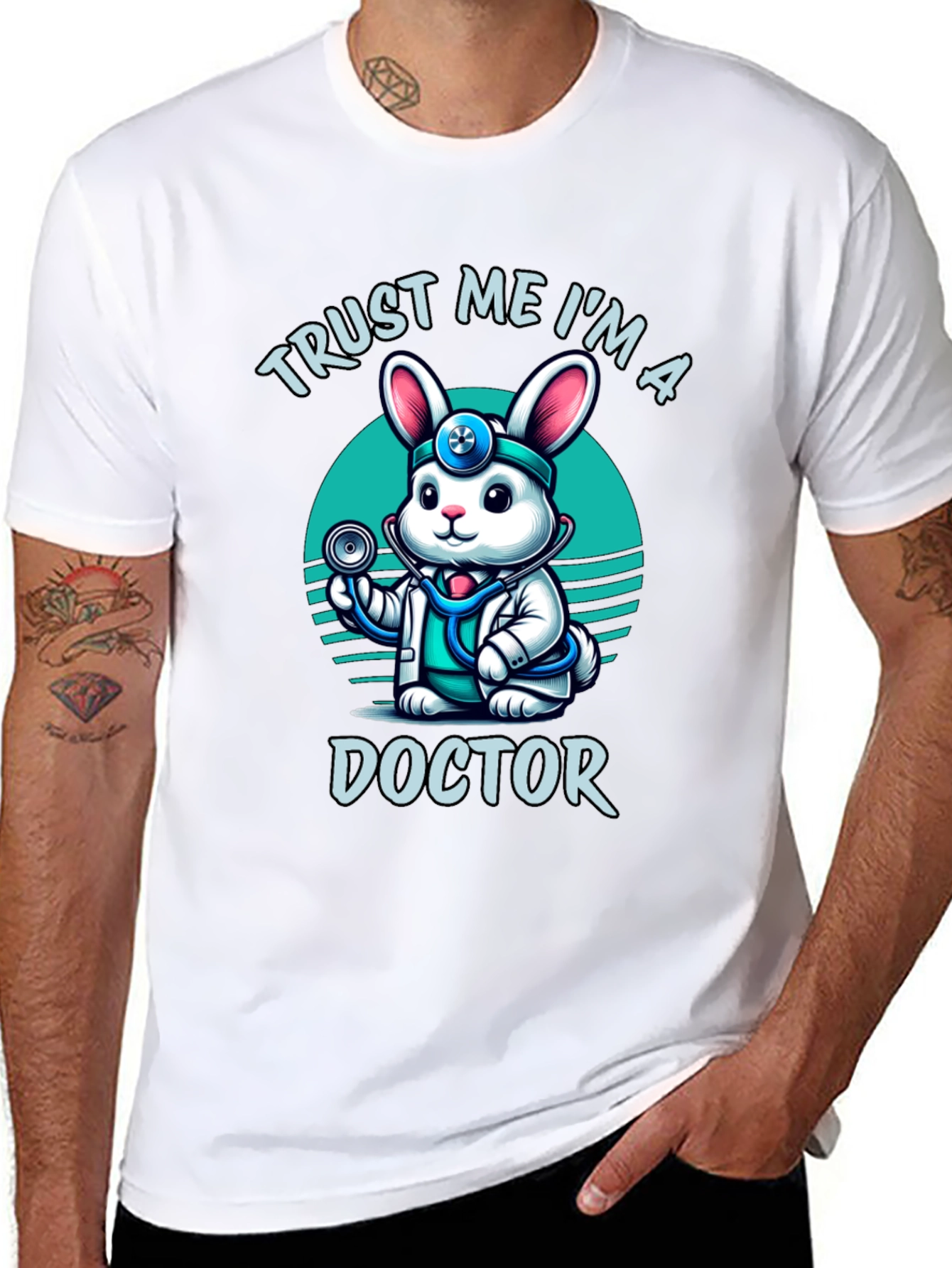 Trust Me Im a Doctor Funny Rabbit Tee