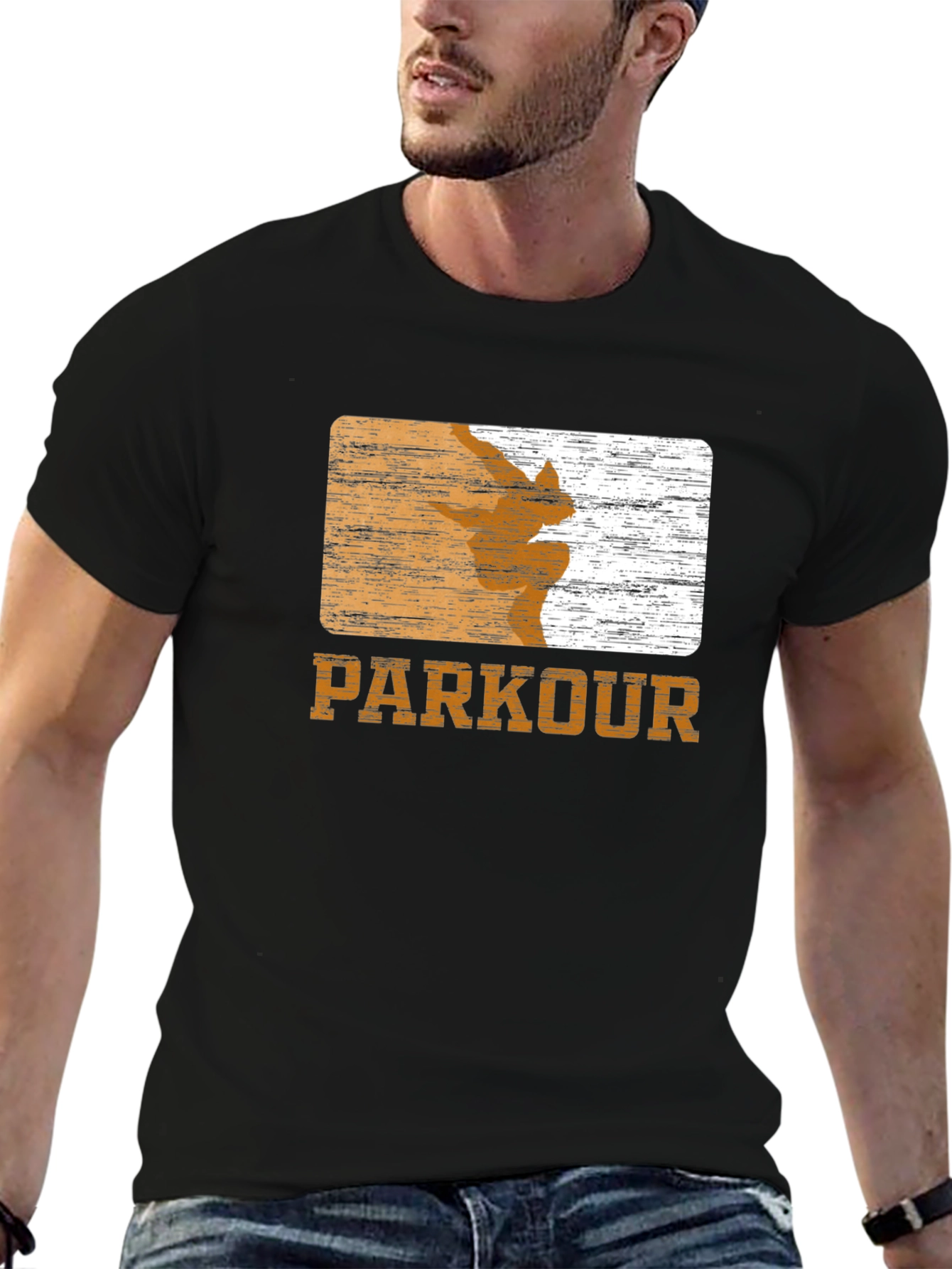 Parkour Graphic Print Tee - Urban Style