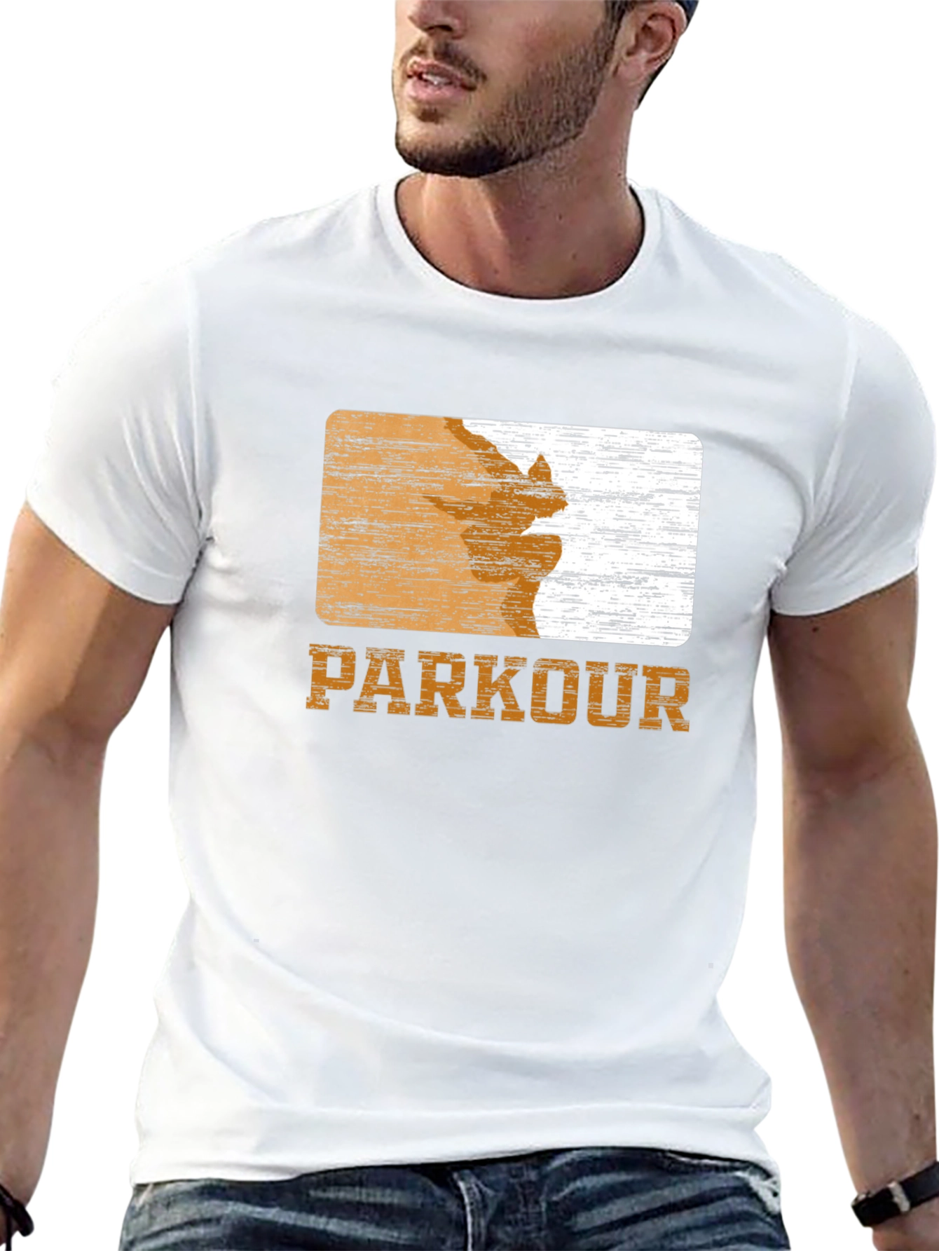 Parkour Graphic Print Tee - Urban Style