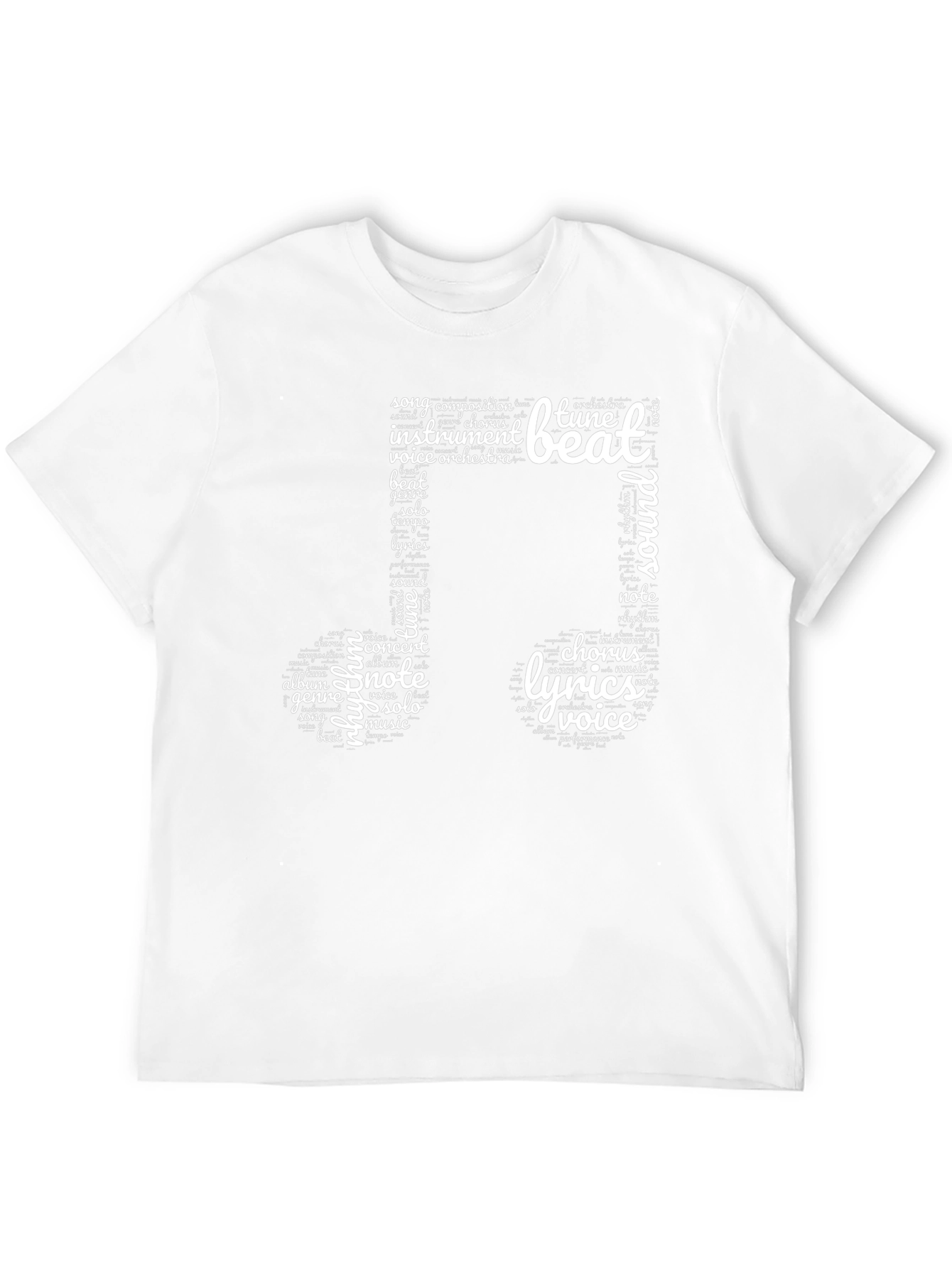 Musical Word Art T-Shirt - Music Lovers Tee