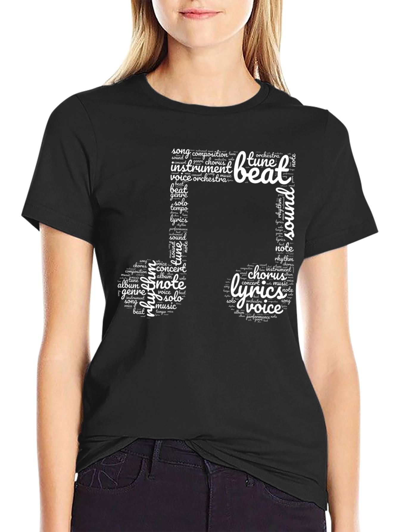 Musical Word Art T-Shirt - Music Lovers Tee