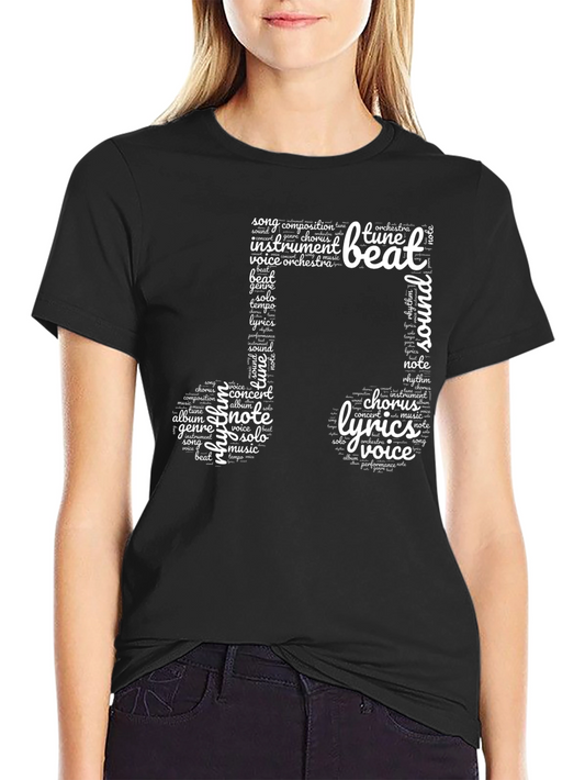 Musical Word Art T-Shirt - Music Lovers Tee