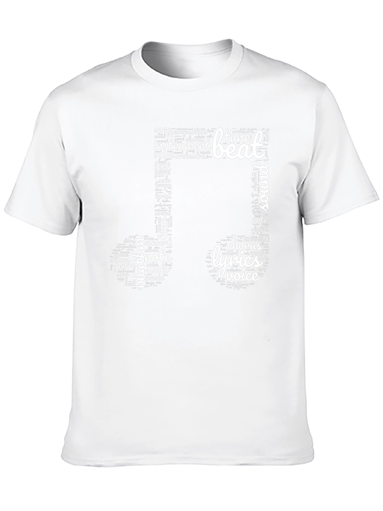 Musical Word Art T-Shirt - Music Lovers Tee