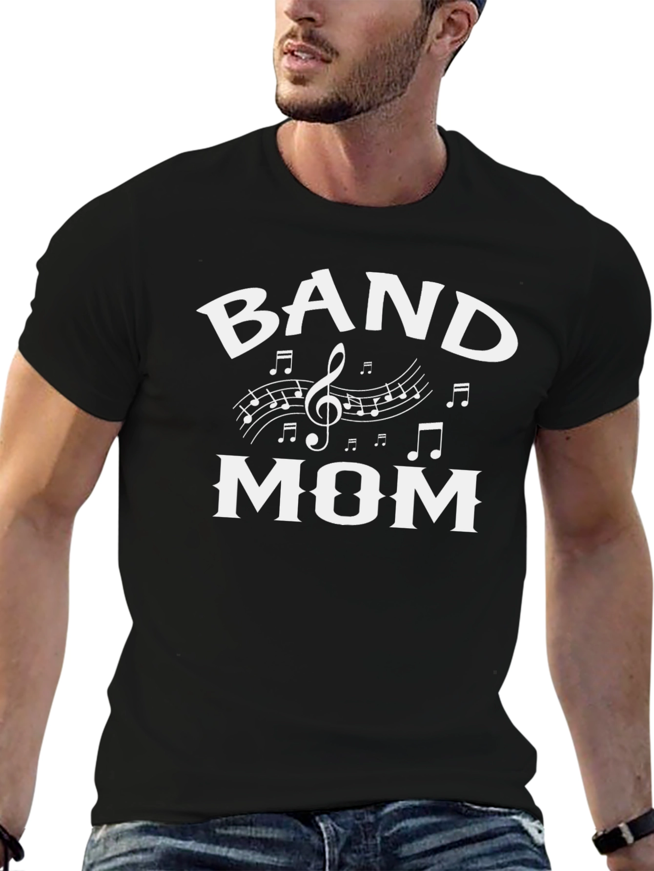 Band Mom T-Shirt - Music Notes Graphic Tee