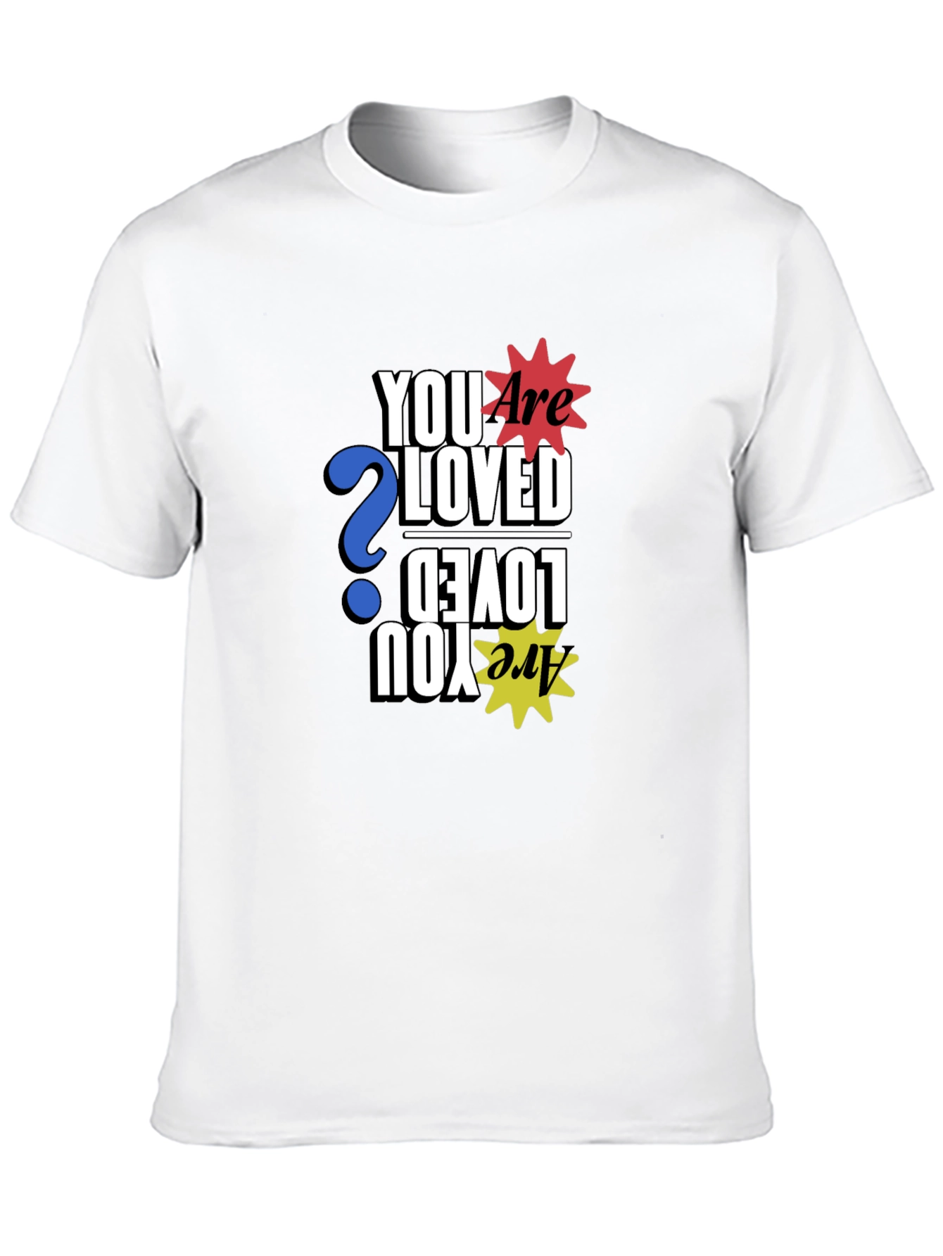 Are You Loved Graphic Print Black T-Shirt
