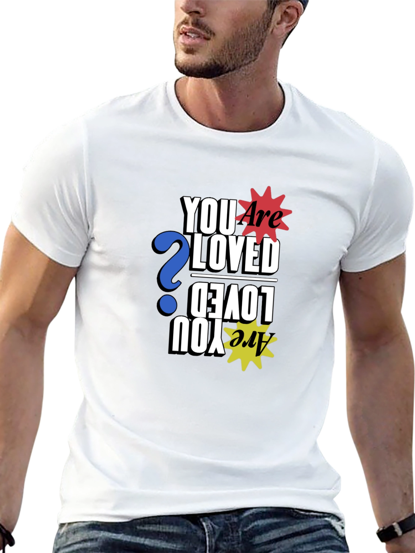 Are You Loved Graphic Print Black T-Shirt