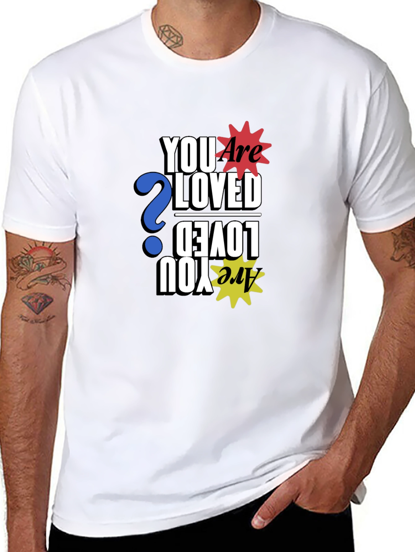 Are You Loved Graphic Print Black T-Shirt