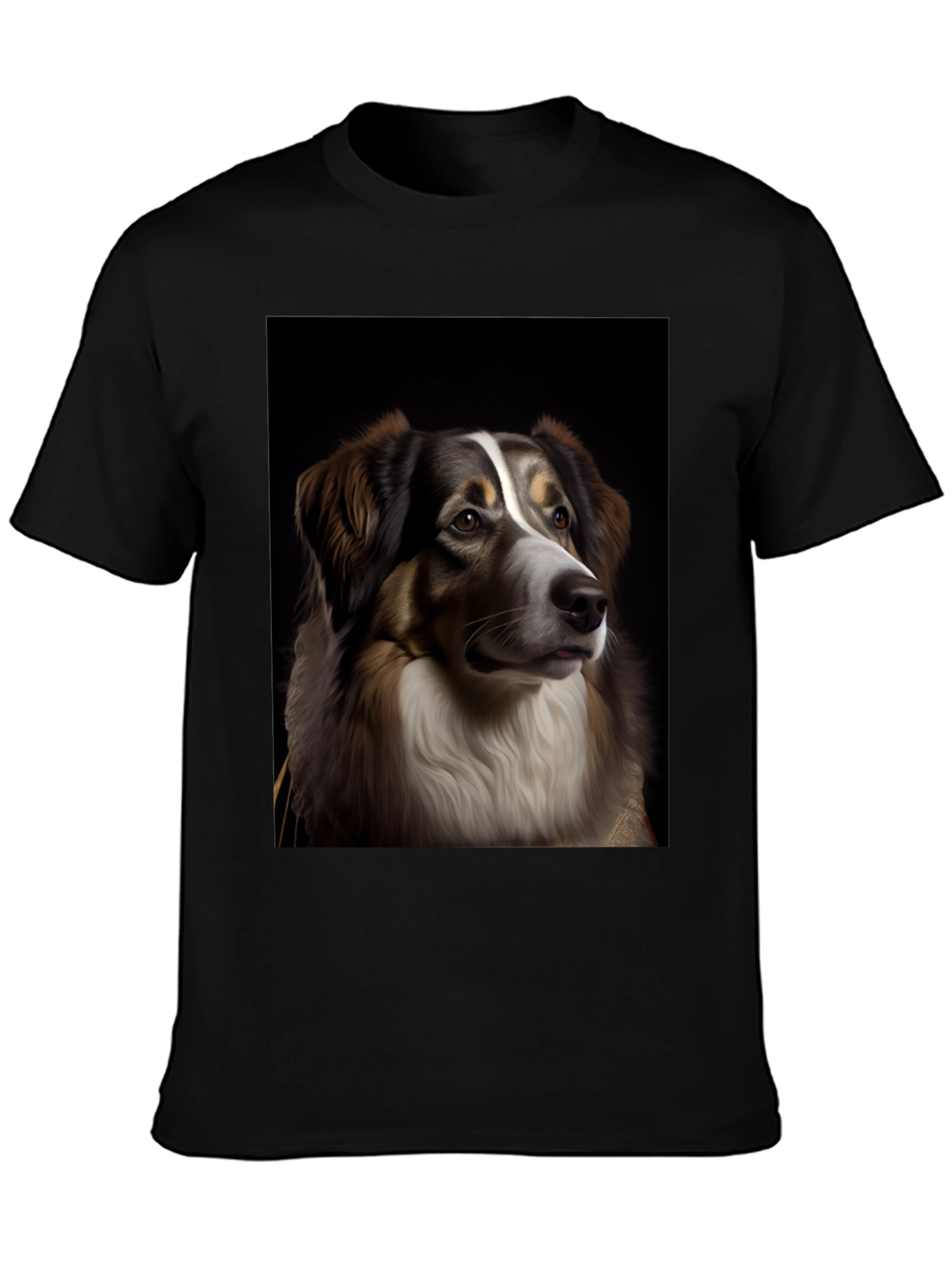 Dog Portrait Graphic Tee - Black T-Shirt