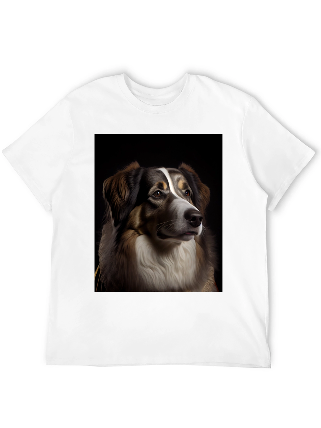 Dog Portrait Graphic Tee - Black T-Shirt