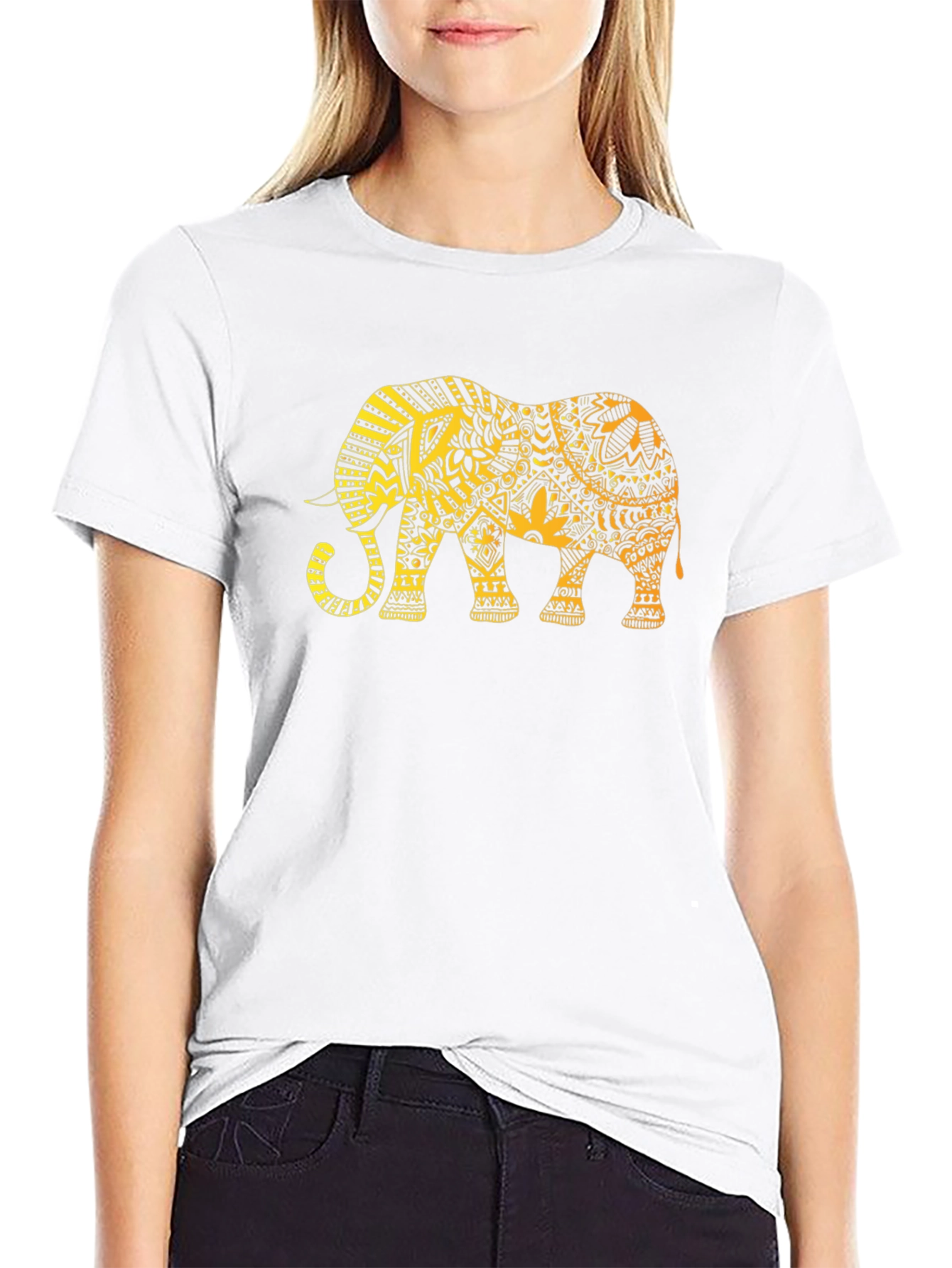 Elephant Graphic Tee - Trendy Mens Black T-Shirt