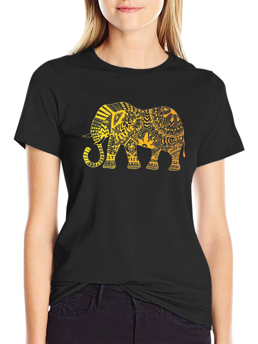 Elephant Graphic Tee - Trendy Mens Black T-Shirt