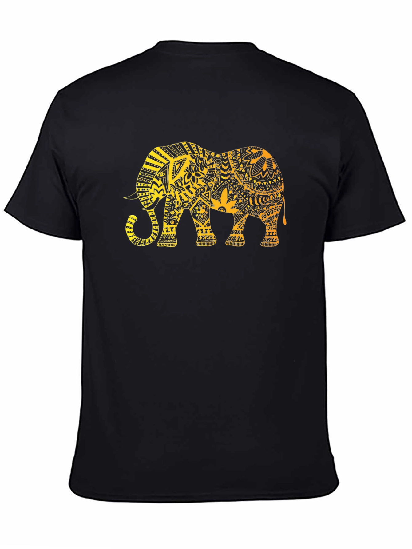 Elephant Graphic Tee - Trendy Mens Black T-Shirt
