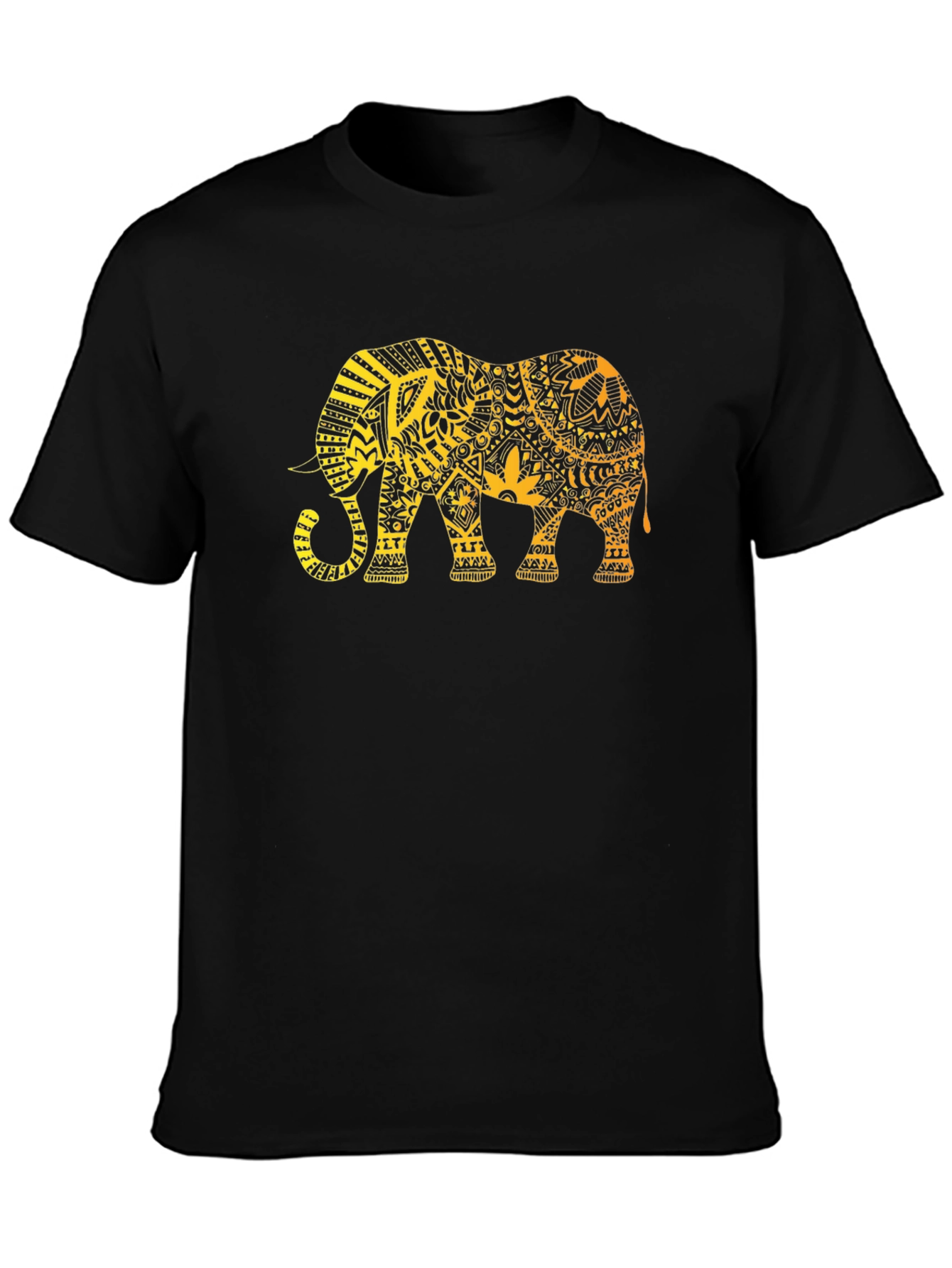 Elephant Graphic Tee - Trendy Mens Black T-Shirt