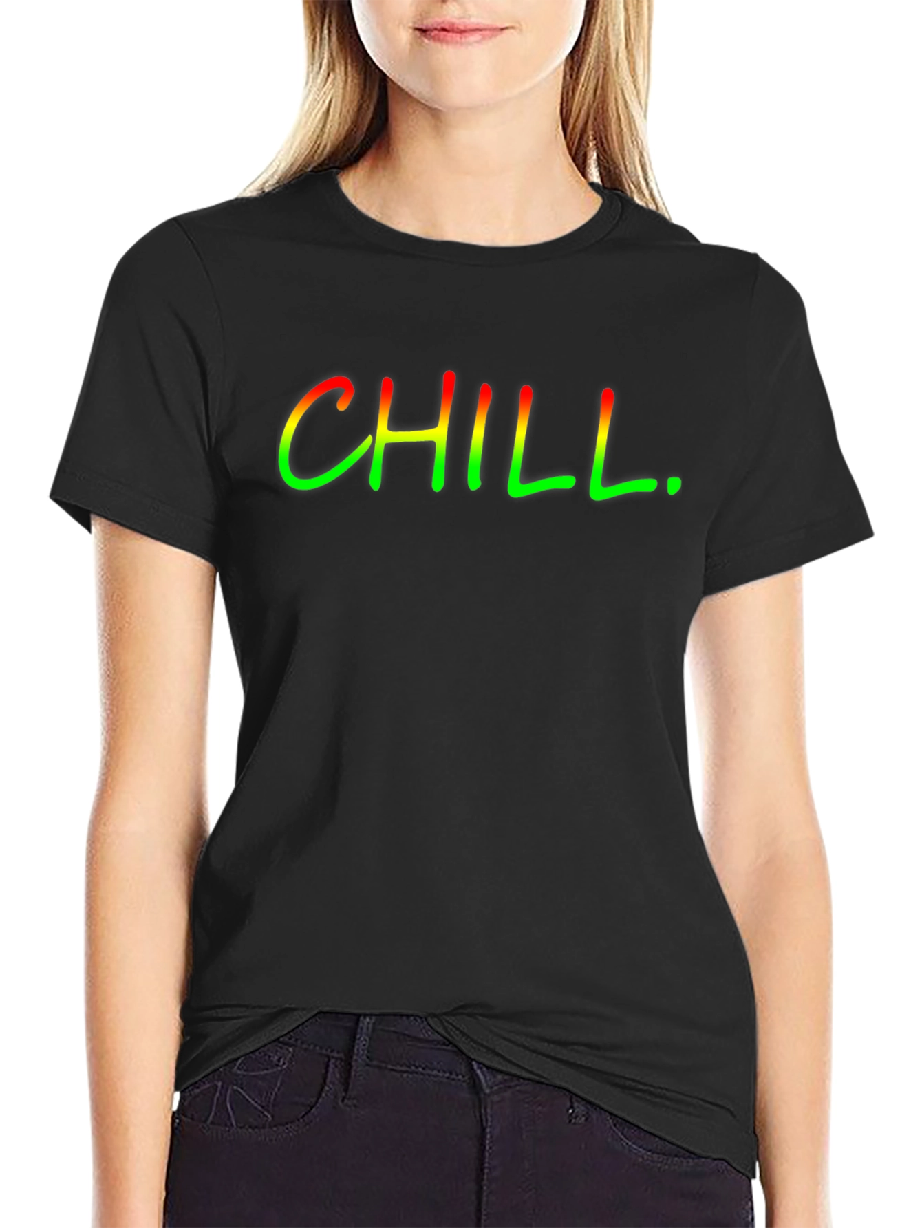 Chill T-Shirt - Rasta Fade Graphic Print