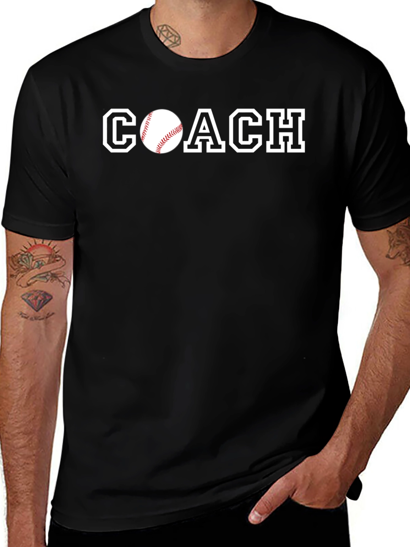 Baseball Coach T-Shirt - Black