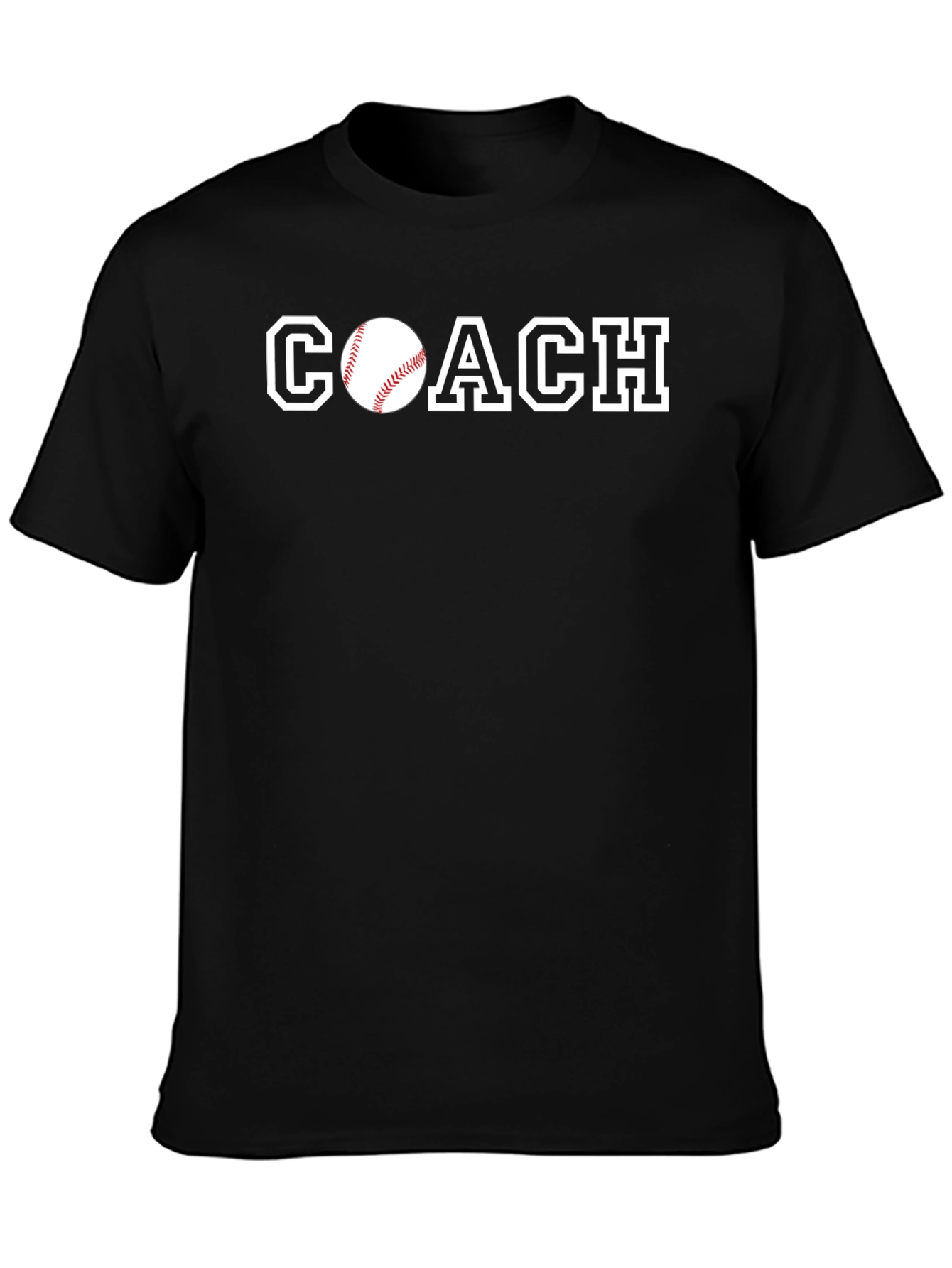 Baseball Coach T-Shirt - Black