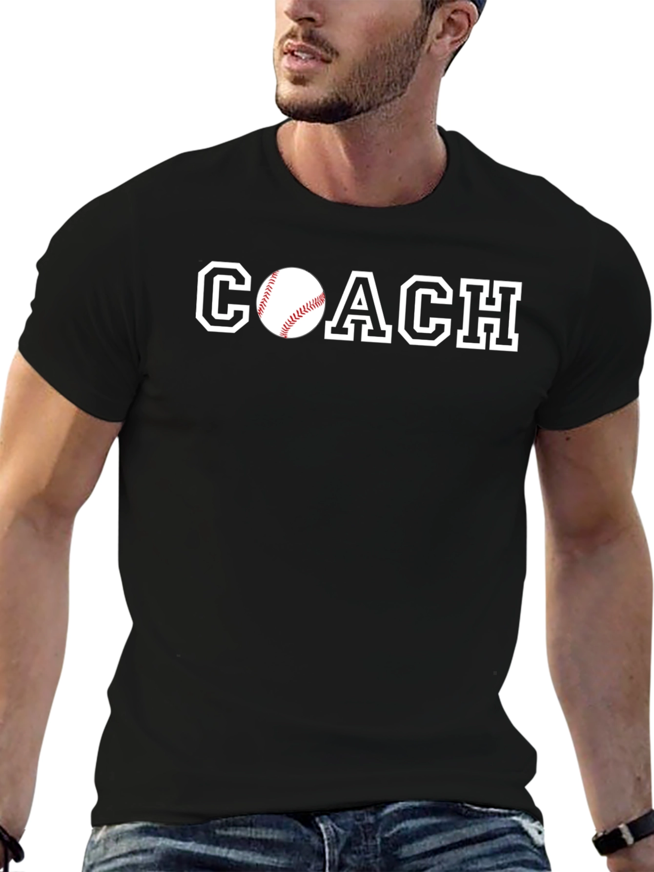 Baseball Coach T-Shirt - Black