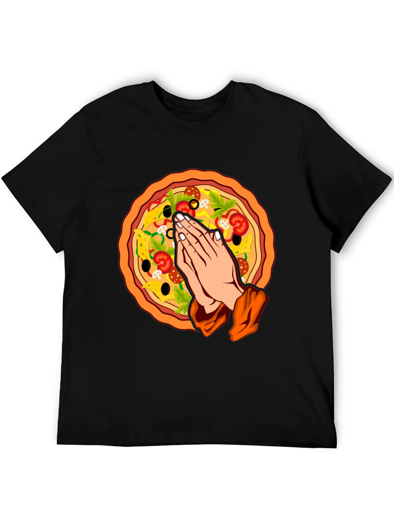 Pizza Prayer Graphic T-Shirt - Unique Foodie Tee