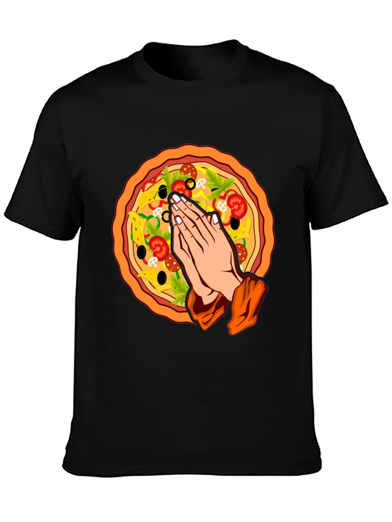 Pizza Prayer Graphic T-Shirt - Unique Foodie Tee