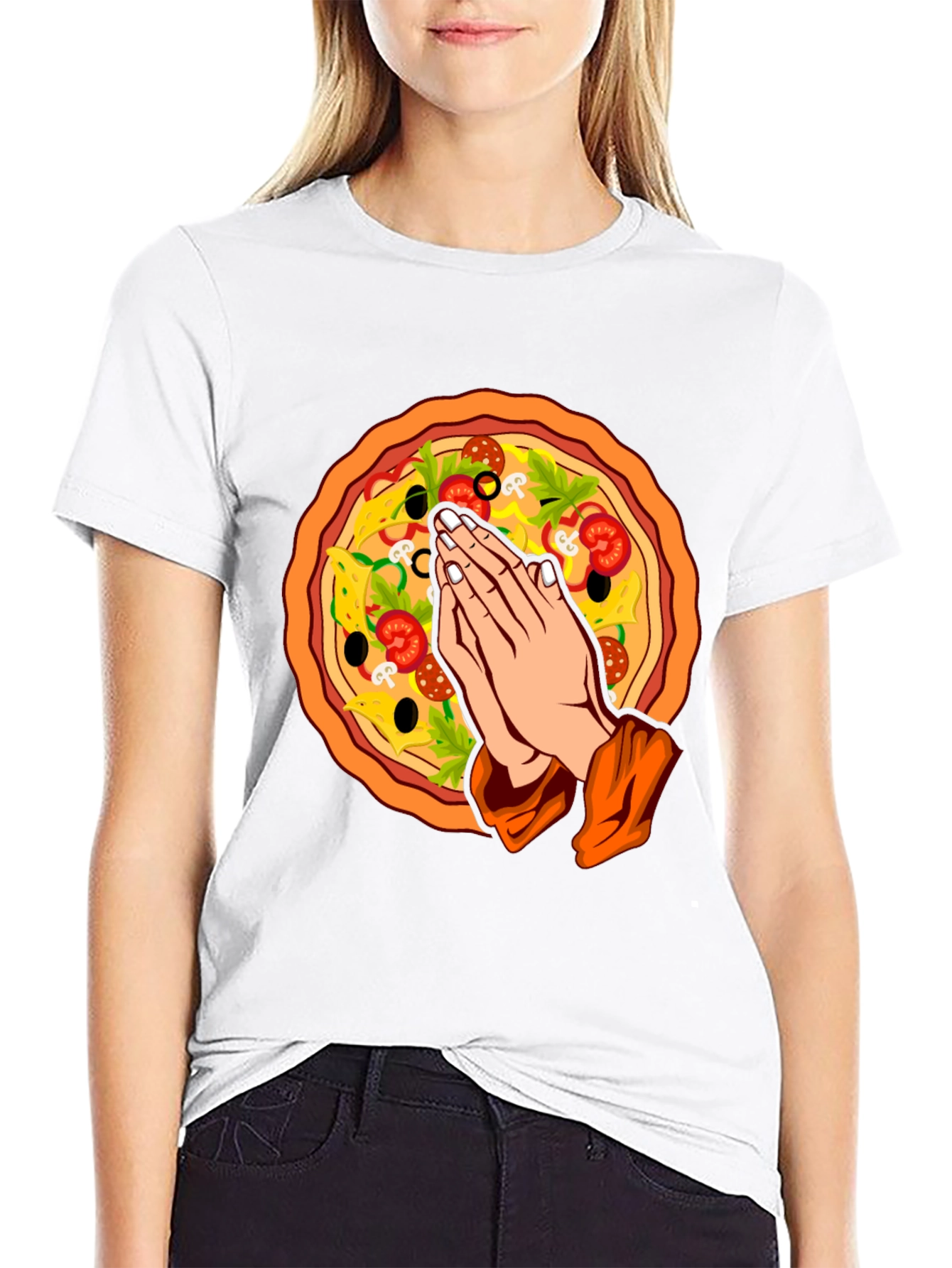 Pizza Prayer Graphic T-Shirt - Unique Foodie Tee