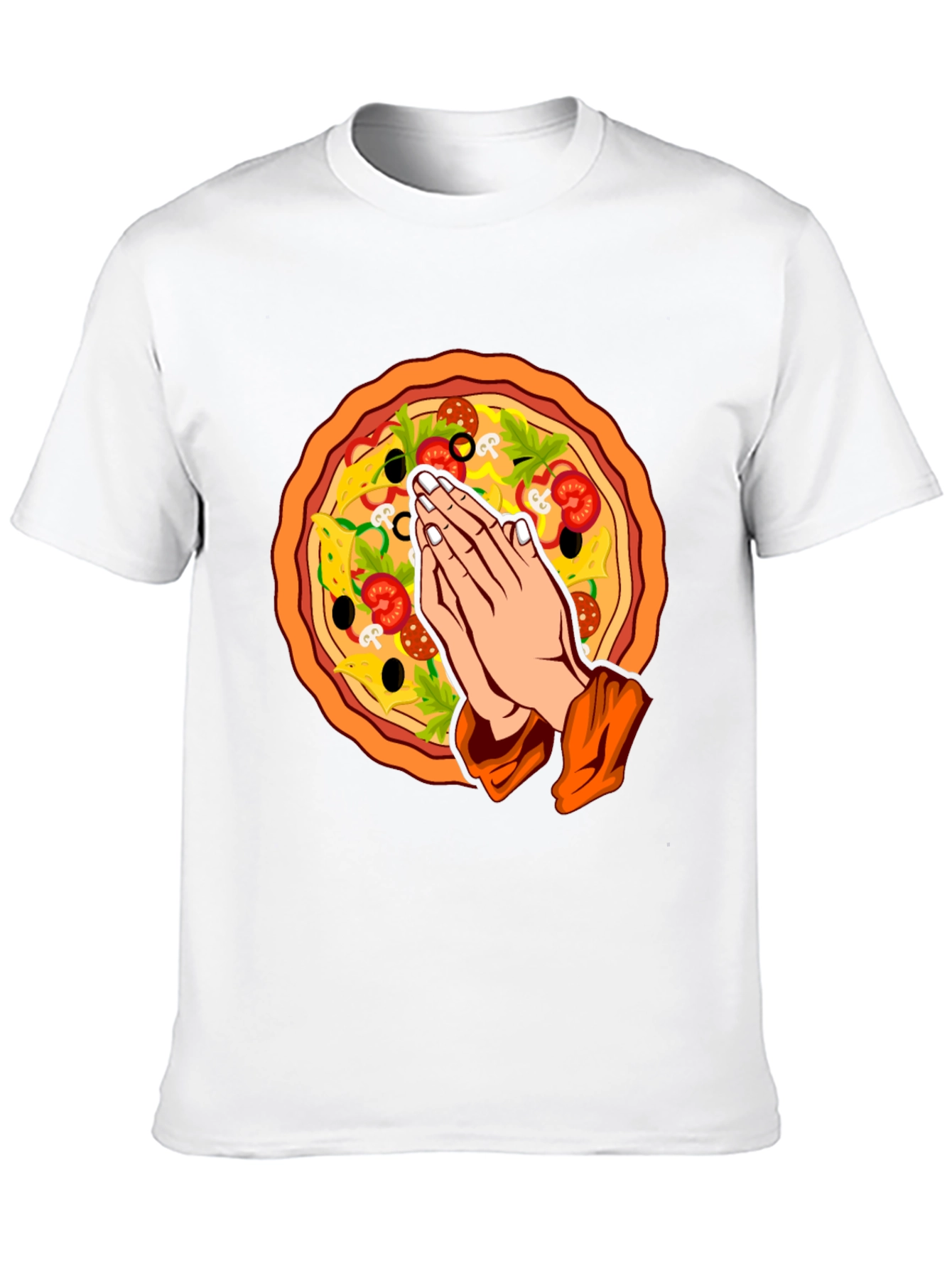 Pizza Prayer Graphic T-Shirt - Unique Foodie Tee