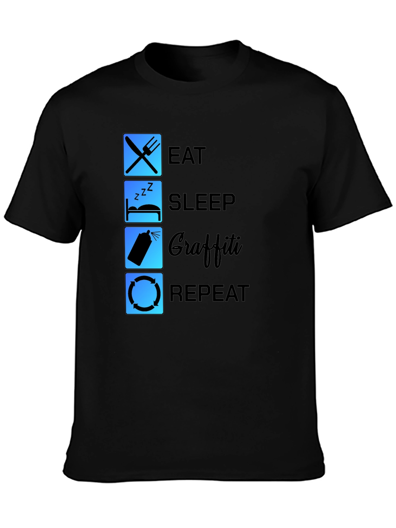 Eat Sleep Graffiti Repeat T-Shirt