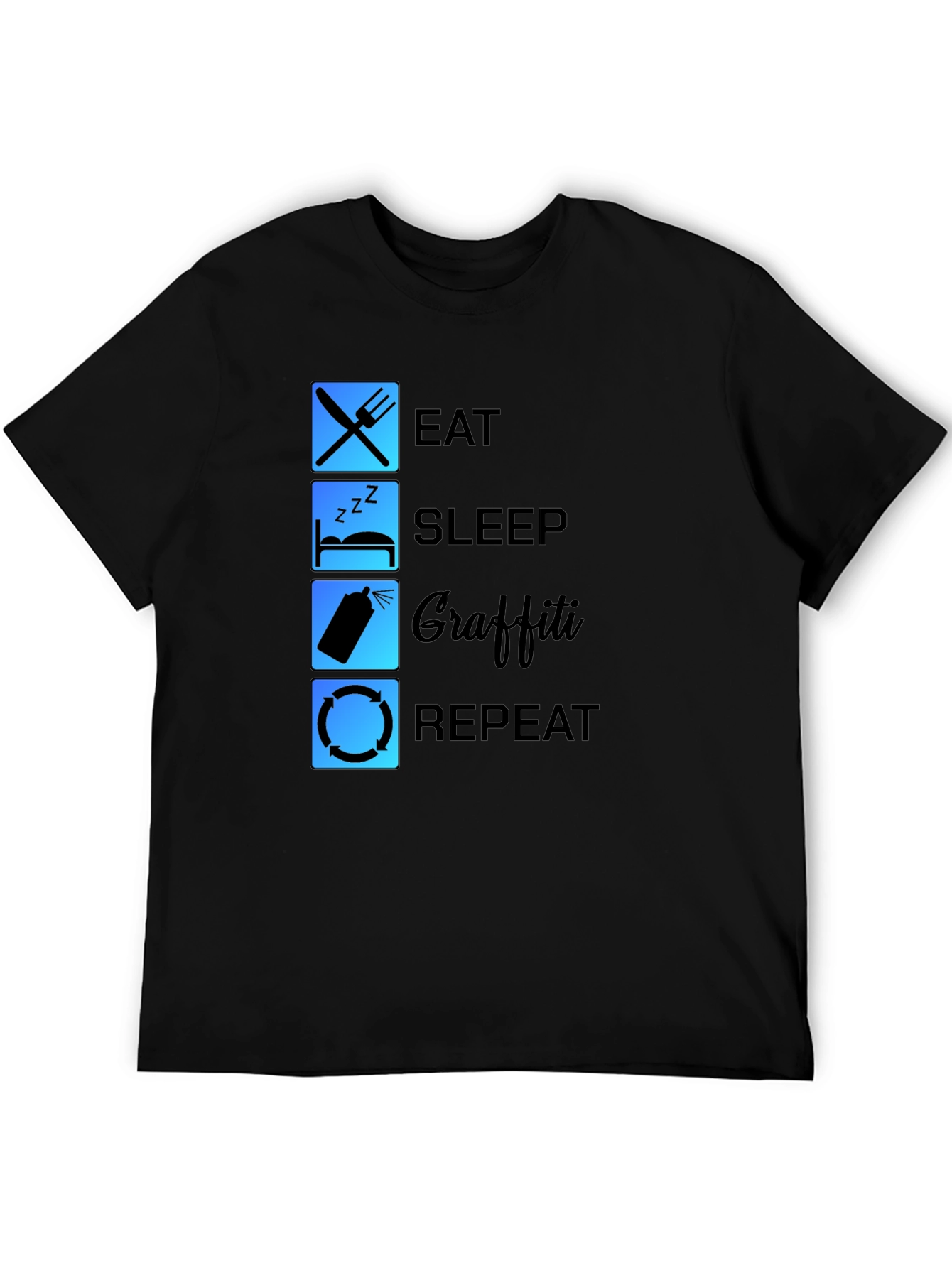 Eat Sleep Graffiti Repeat T-Shirt