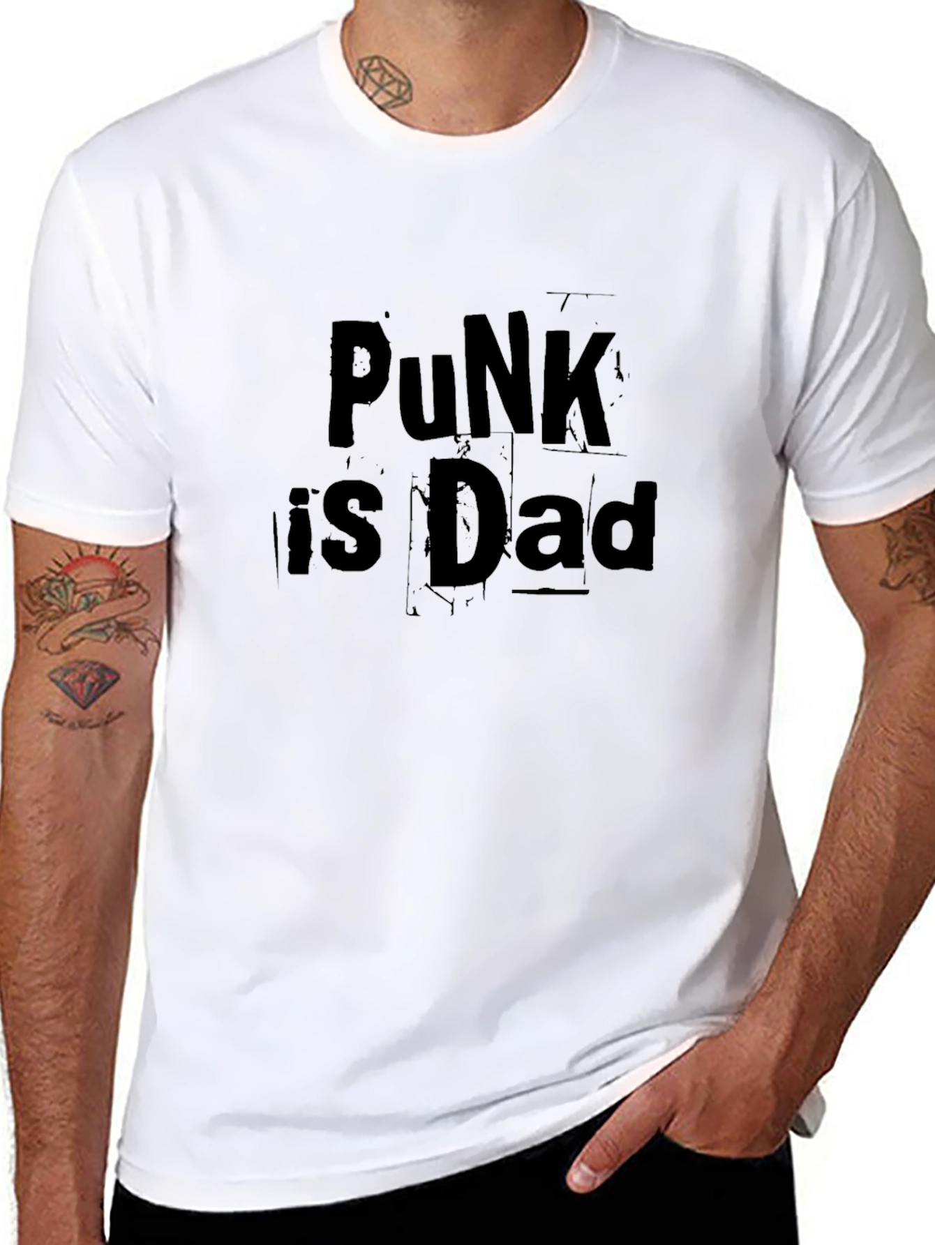Punk is Dad Graphic T-Shirt - Black